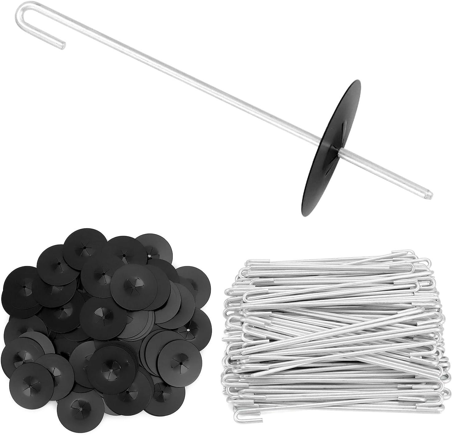 QWORK 200-Pack Stainless Steel Solar Panel Guard Clips with Self-Locking Washers and J Hooks –UV-Protected, Animal Guard Fastener Clips for Bird Wire & Pigeon Fencing, 38mm Clip Width - Image 7