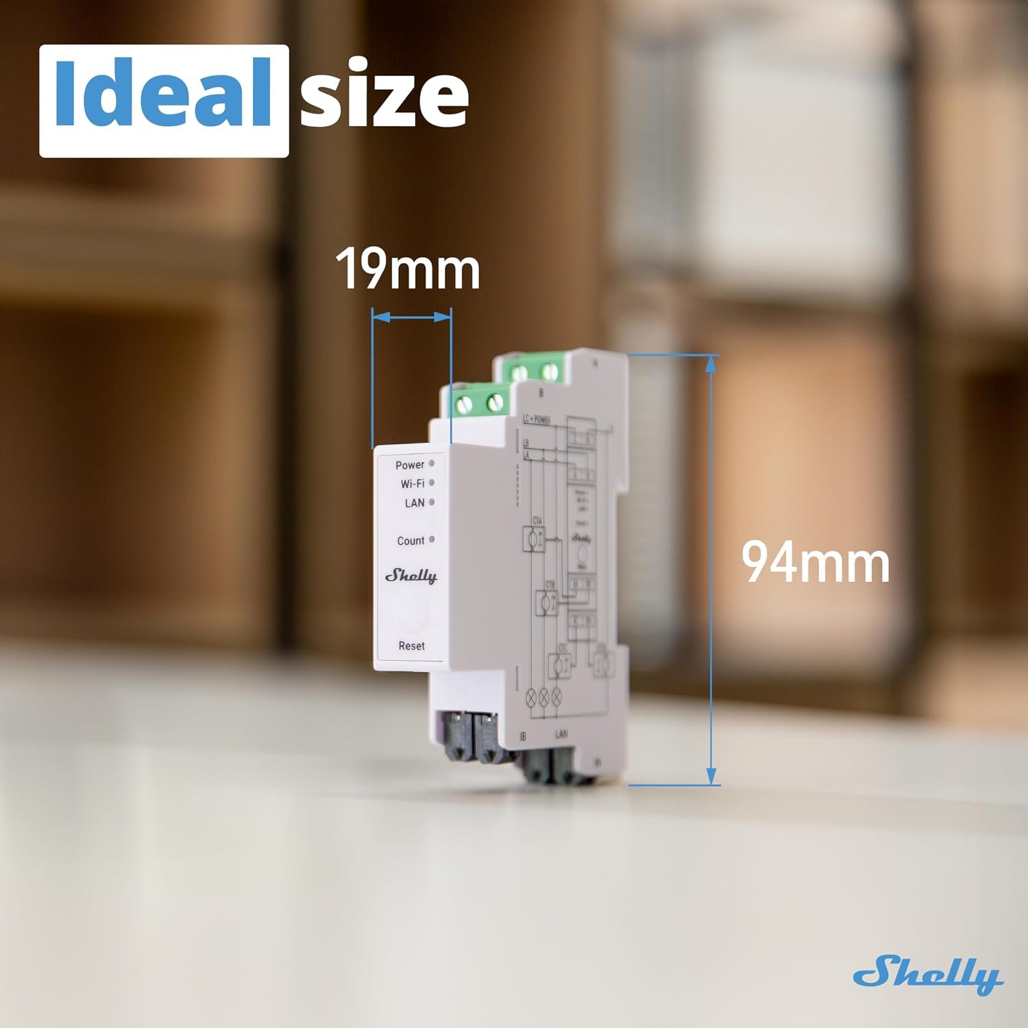 Shelly Pro 3EM (120A) | Wi-Fi & LAN, 3-Phase Smart Energy Meter | 2-Way Consumption | Home Automation | Bluetooth Gateway | Compatible with Alexa & Google Home | No Hub Required | Solar Panels - Image 2