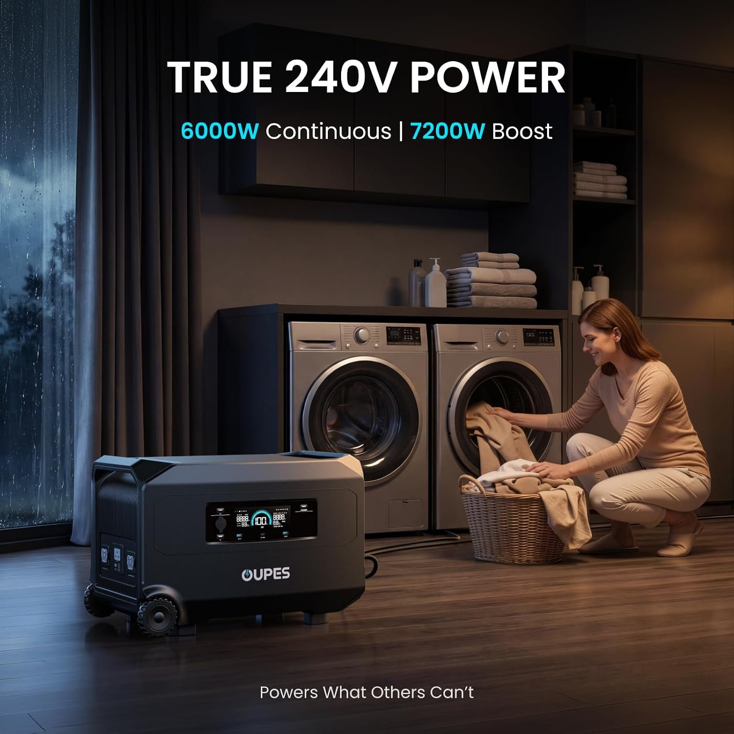 OUPES Guardian 6000 V2 Portable Power Station 4608Wh, 6000W Solar Generator | 120V/240V Output, Expands to 41kWh, Native RV Plugs, LiFePO4 Battery, Transfer Switch Ready, APP Control, UPS, OTA Ready - Image 2