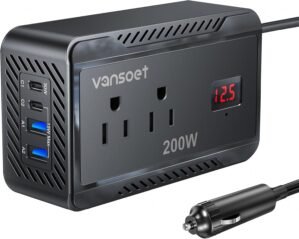 200W Car Power Inverter DC 12V to A...