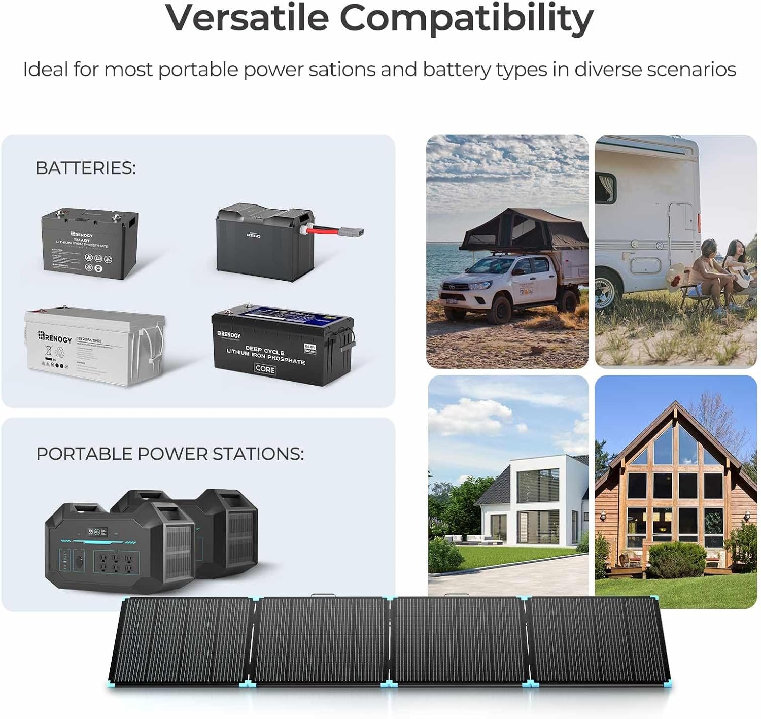 Renogy 400W Portable Solar Panel, Premium Materials for Decades of Use | Foldable Suitcase for Power Stations, Plug and Play with Sturdy Kickstand, IP67 Waterproof for RV Camping Off-Grid Blackouts - Image 7