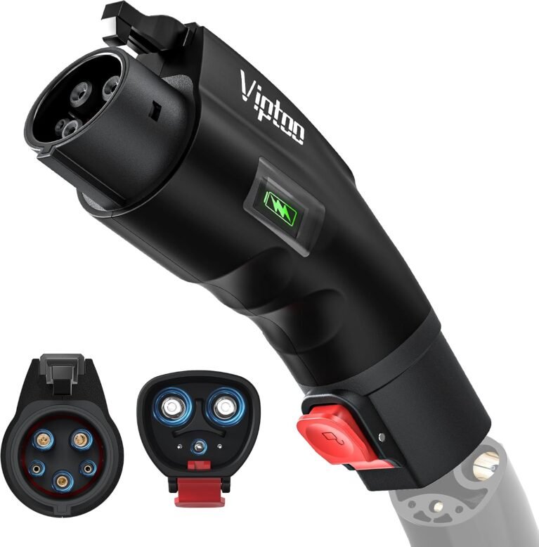 Tesla to J1772 Adapter, 60A 250V, Charging Status Display, UL 2252 Tested | For J1772 EVs; 60A/250V Level 2; Works with Tesla Mobile/Wall Connectors and Destination Chargers; Dual lock; SGS Tested