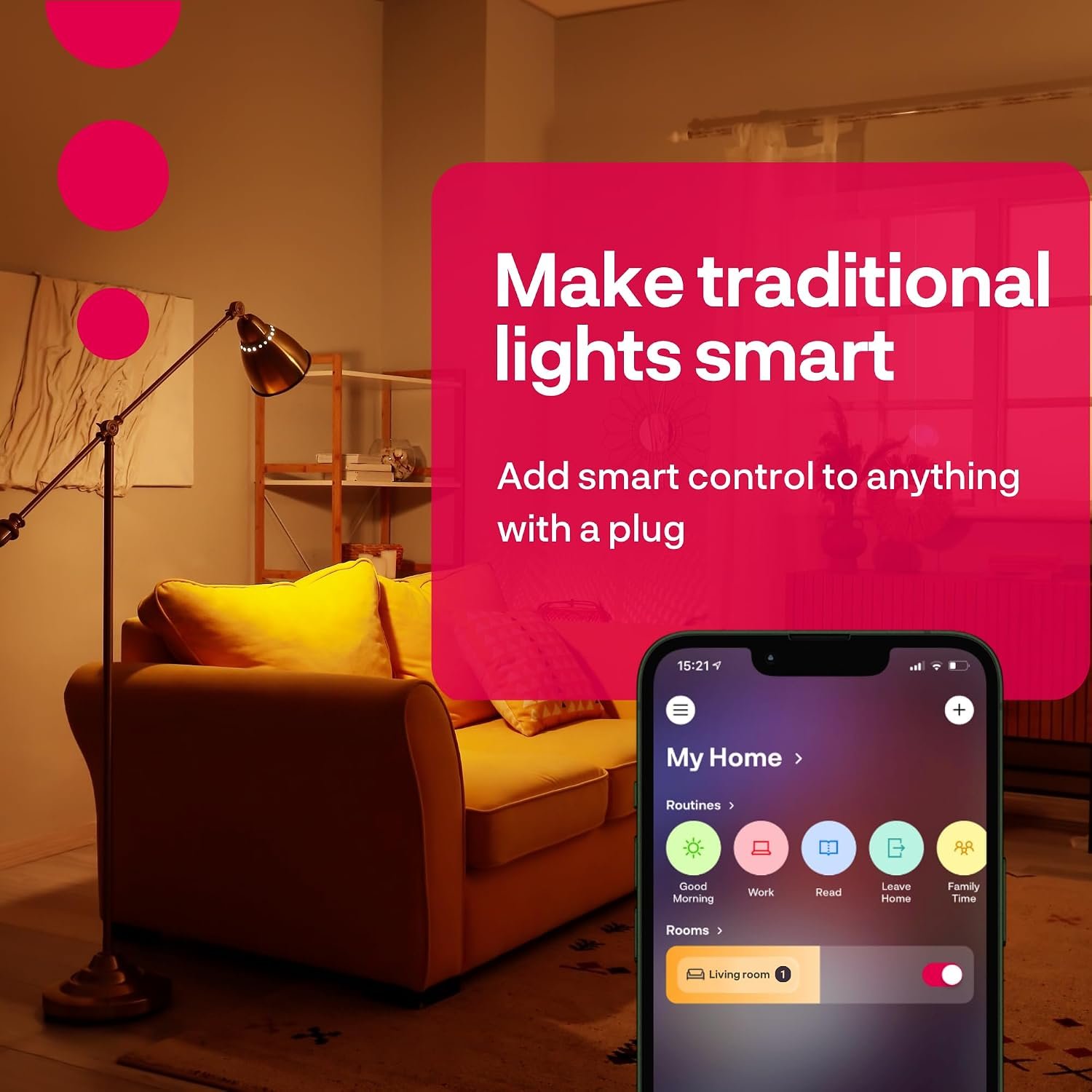 Innr Zigbee Smart Plug, Works with Philips Hue*, Alexa and SmartThings | Zigbee Repeater, Energy Monitoring, 2-pack - Image 5