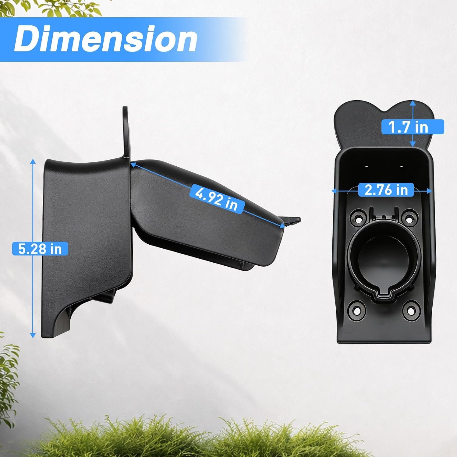 EV Charger Holster Dock, EV Charger Holder Wall Mount Kit Compatible with SAE J1772 Connector, EV Charger Cable Holder for Electric Vehicles - Image 4