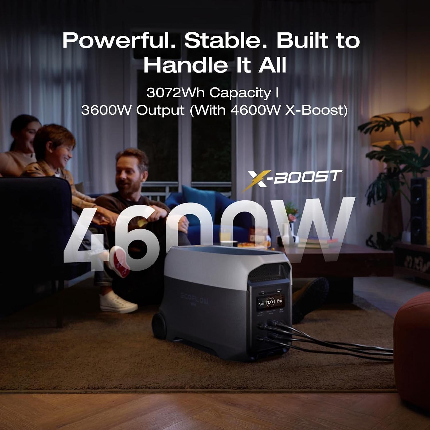 EF ECOFLOW Delta 3 Ultra 3072Wh Portable Power Station, 3600W AC Output | (Surge 7200W), LFP Battery Power Station, Solar Generator for Home Use, Camping Accessories, Emergencies & RV Backup - Image 2