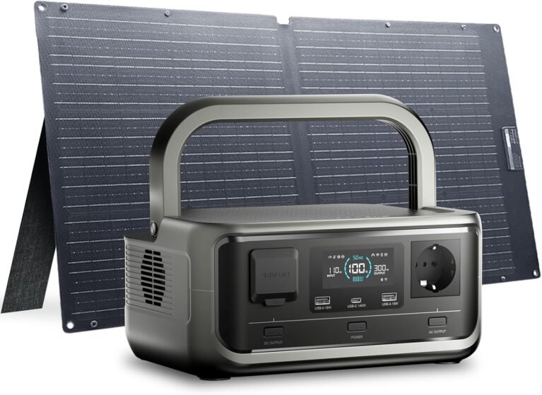 ALLPOWERS VOLIX P300 Portable Solar Generator with 100W Solar Panel SE100 | 256Wh LiFePO4 Battery, 300W Output Portable Power Station, Potable Power for Home Use, Emergencies & Camping