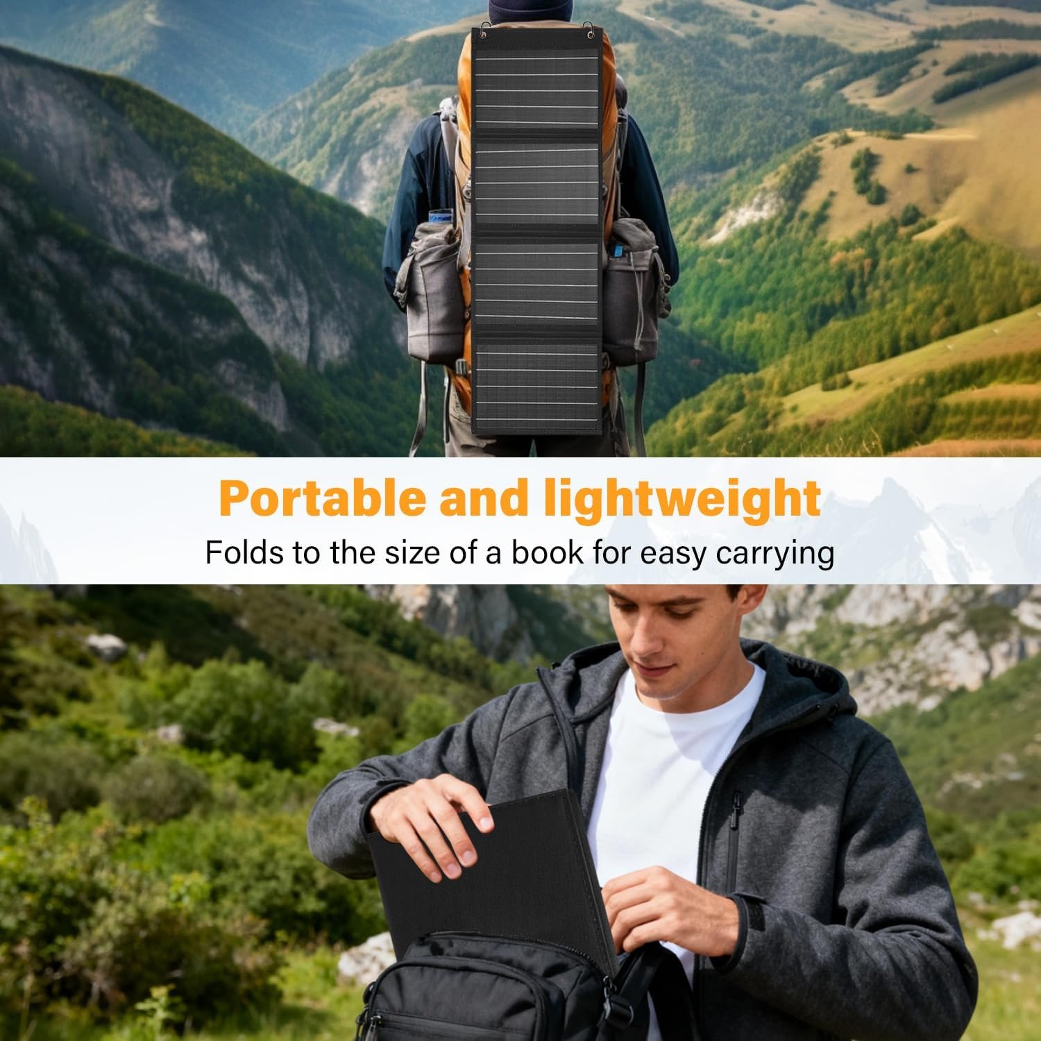 2026Upgrade 40W Foldable Solar Panel Charger,25% High Efficiency Portable N Type Cell,USB-C/USB-A/DC12V MPPT Fast Charging, IP67 Waterproof Lightweight Solar Charger for Outdoor Travel Emergency - Image 7