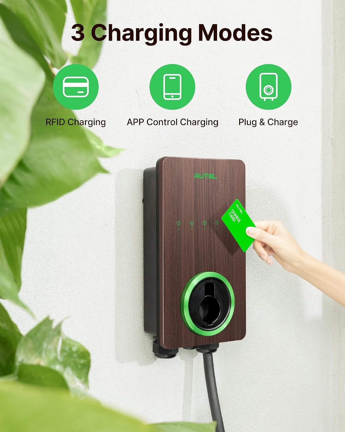 Autel Level 2 EV Charger 50A, J1772 Hardwired Home Charger, WiFi,25ft Cable | Up to 46 Mi/Hr,Smart WiFi&Bluetooth App Control,Indoor/Outdoor Rated, Adjustable 16-50A, Certified Safety Protection - Image 6