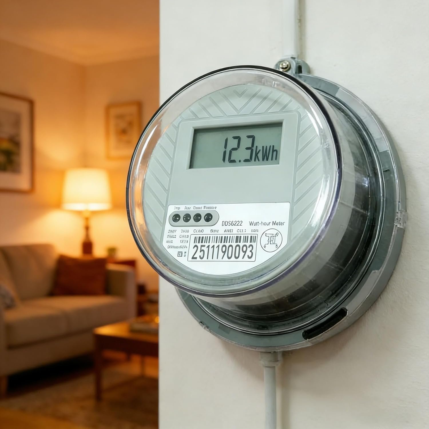 240V KWH Watt Meter - Electricity Usage Monitor | 1P3W (2 Hot wire, 1 Neutral), CL200 ANSI C12.1, 4-Jaw, Large LCD Backlight Display for Home & RV Power Consumption Monitoring - Image 8