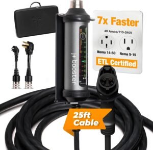 J+ Portable Level 2 EV Charger 40 a...