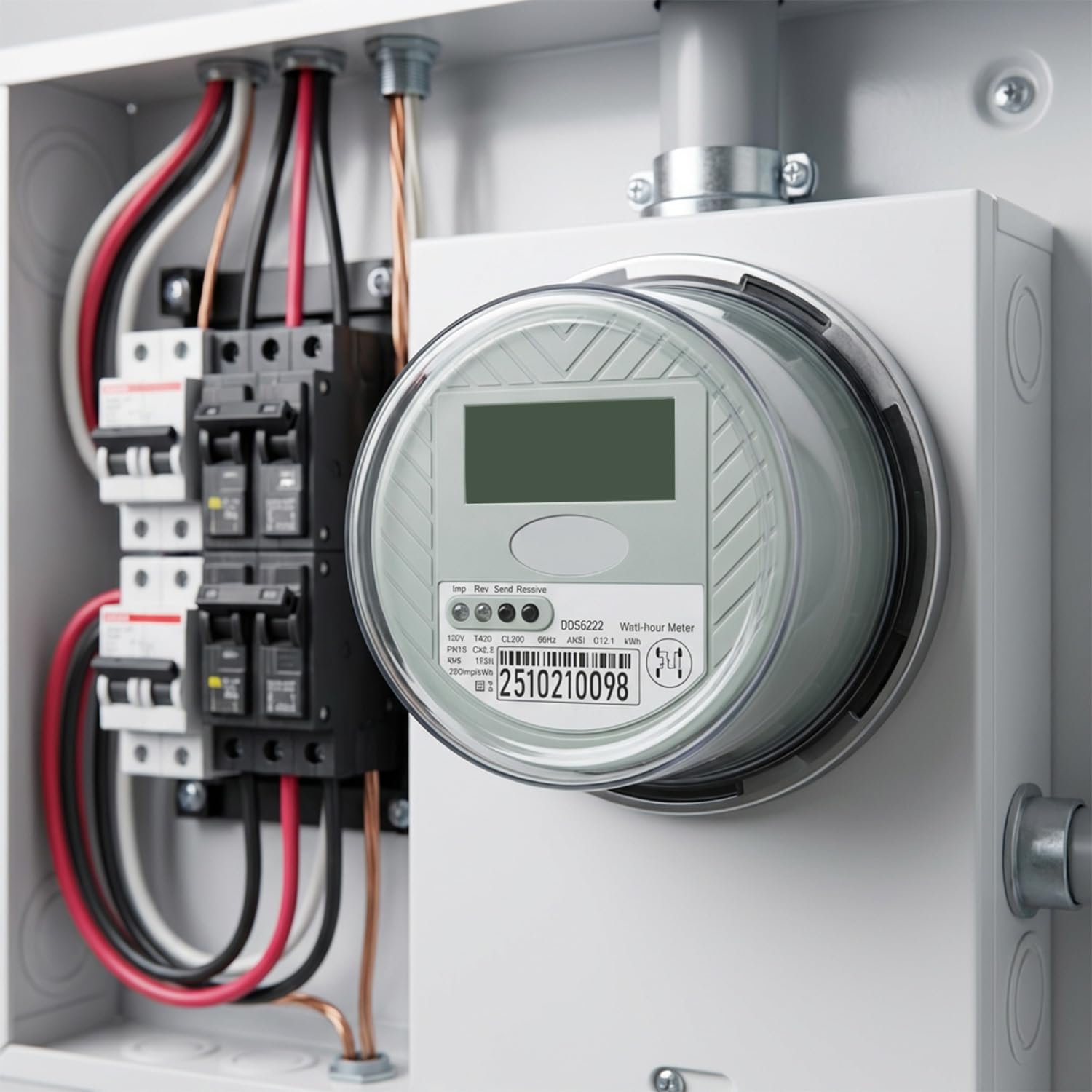 240V KWH Watt Meter - Electricity Usage Monitor | 1P3W (2 Hot wire, 1 Neutral), CL200 ANSI C12.1, 4-Jaw, Large LCD Backlight Display for Home & RV Power Consumption Monitoring - Image 6