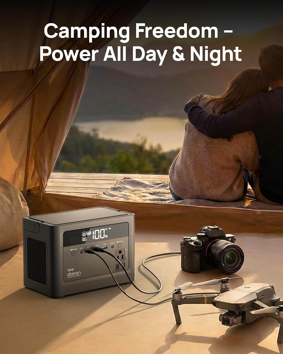 2026 Portable Power Station 700W Surge, 288Wh LiFePO4 Battery Backup, Power Bank with AC Outlet 350W/110V, Solar Generator Fast Charging for Camping Essentials, Hurricane Emergency, Home, Road Trips - Image 9