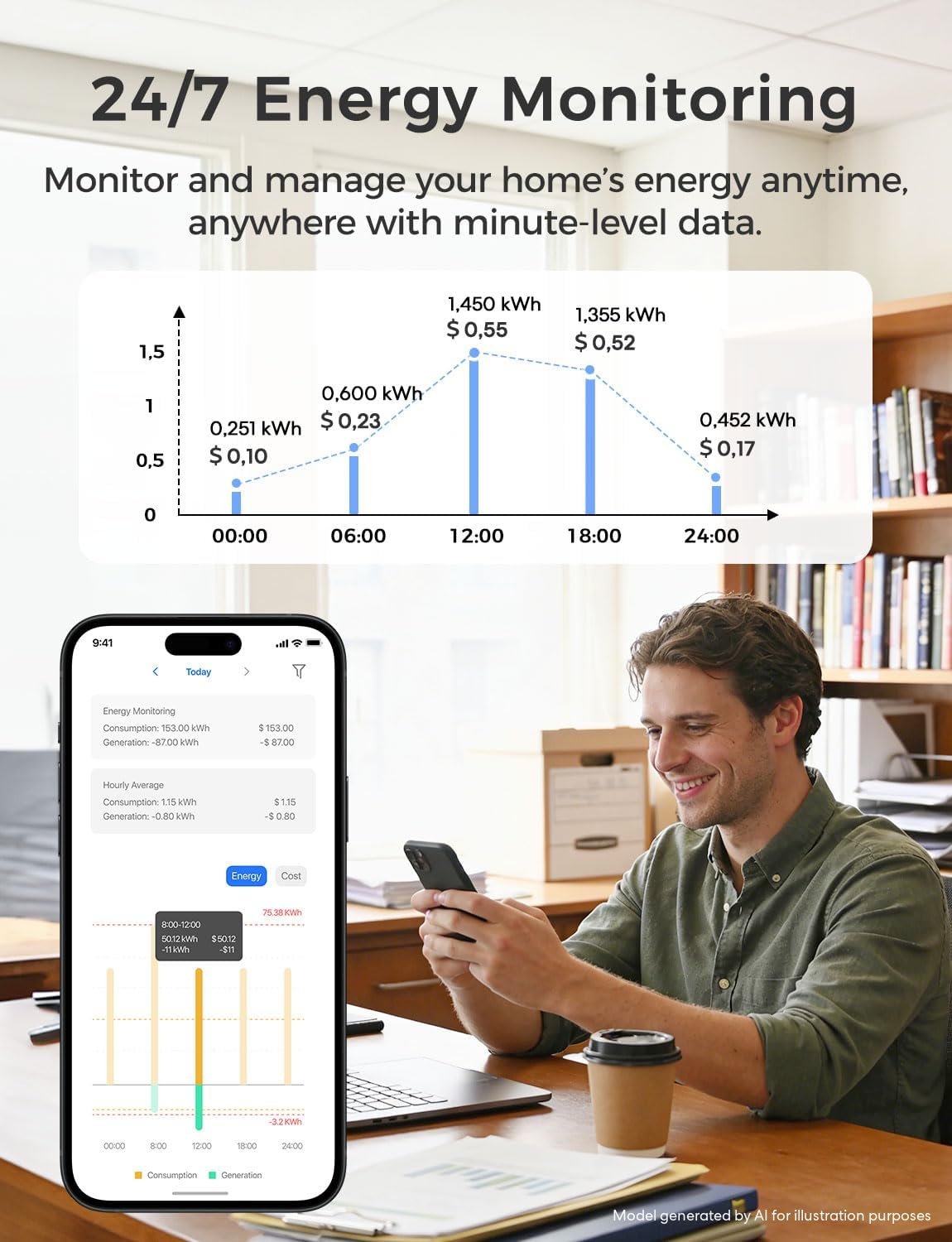 Meross Smart Home Energy Monitor, Real-Time Power & Cost Tracking | 16×60A CT Sensors Support Home Assistant, Electrical Monitoring Device, Solar Metering, No Subscription, 2-Year Warranty - Image 3