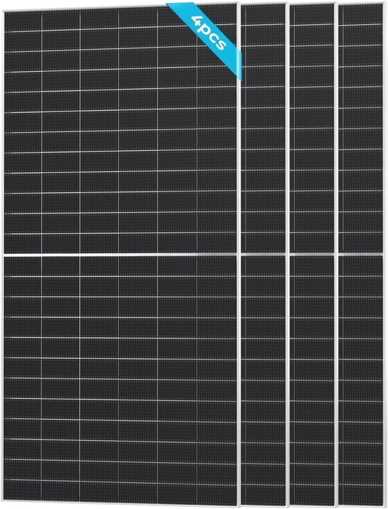 Renogy Bifacial Solar Panel 4PCS 590 Watt N-Type 16BB, 25% High Efficiency | 2360W Monocrystalline Solar Panel Setup for Home Farm Shed Camper Marine Off-Grid Systems, Bifacial Design for Higher Yield