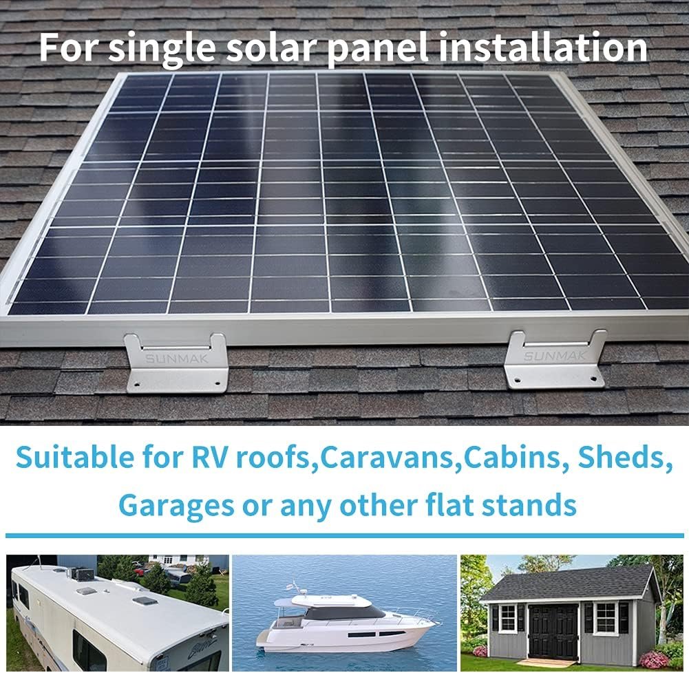 16 Units per Set Solar Panel Mounting Z Brackets, Solar Panel Mounting Brackets Lightweight Aluminum Corrosion-Free for RVs, Trailers, Boats, Yachts, Wall and Other Off Gird Roof - Image 5