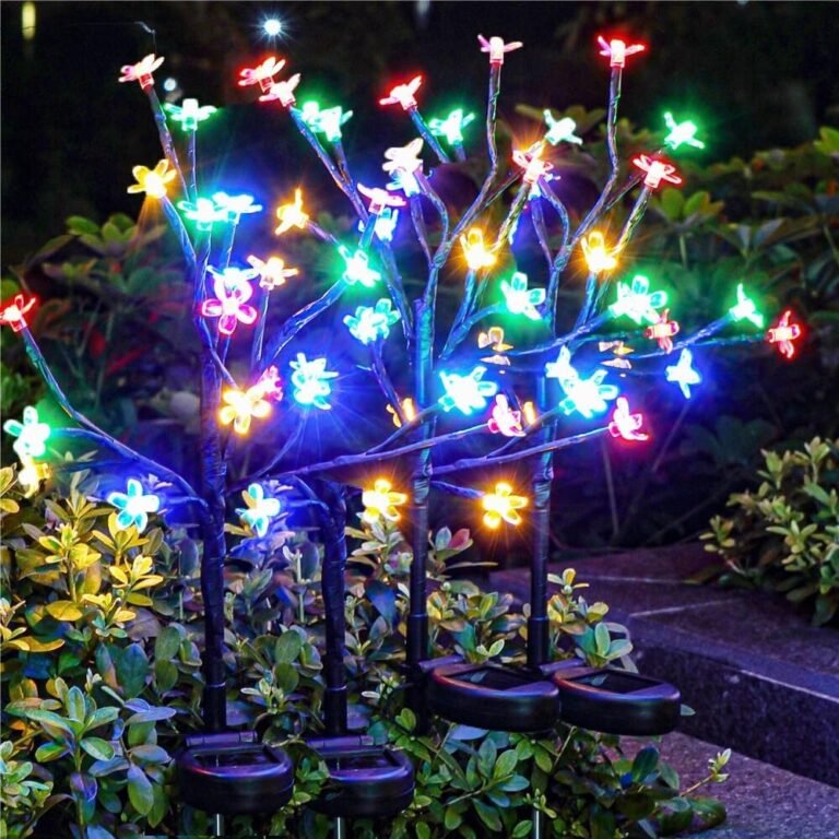 8 Pack Solar Lights Outdoor Waterproof, Garden Lights Solar Flowers | 2 Modes 160LED, Fairy Garden Decor for Outside, Yard, Patio, Pathway, Lawn Decorations, Gardening Gifts for Women Mom