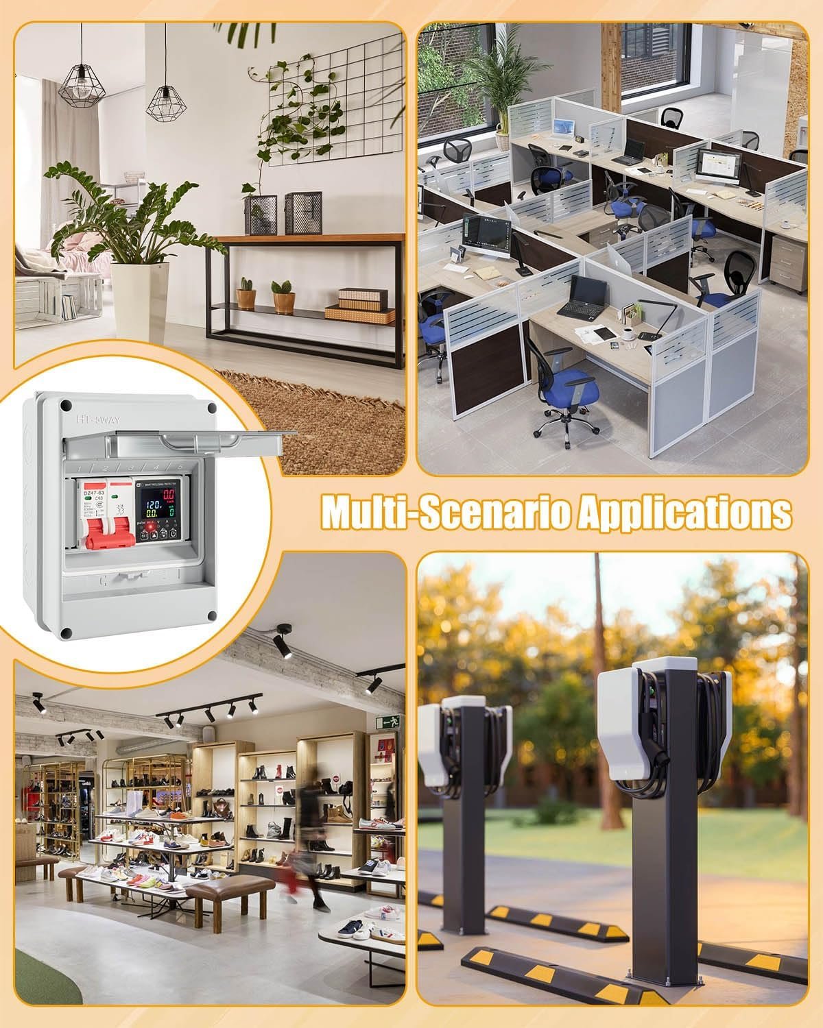 Smart Energy Monitor Box, 63A Circuit Breaker Power Consumption Monitoring | AC100-250V, Overload Protection for Home Electrical Systems with App & Voice Control, Timer Function - Image 7