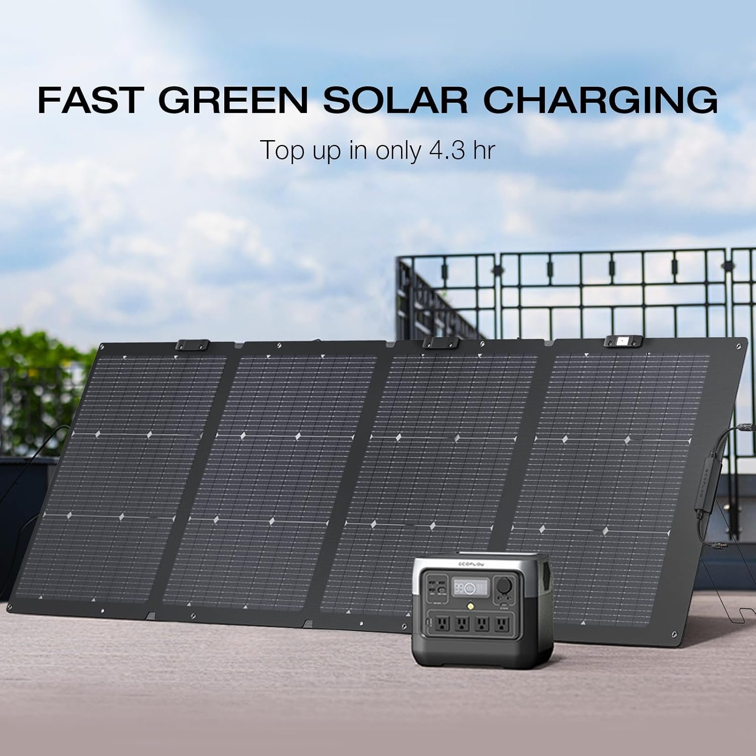 EF ECOFLOW Solar Generator RIVER 2 Pro & 220W Portable Solar Panel, 768Wh | 70 Min Fully Charged,LFP Battery, 4X800W (Up to 1600W) AC Outlets, Portable Power Station for Camping, RV, Home Backup - Image 2