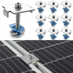 Silkfly 10 Pcs Solar Panel Mid Clam...