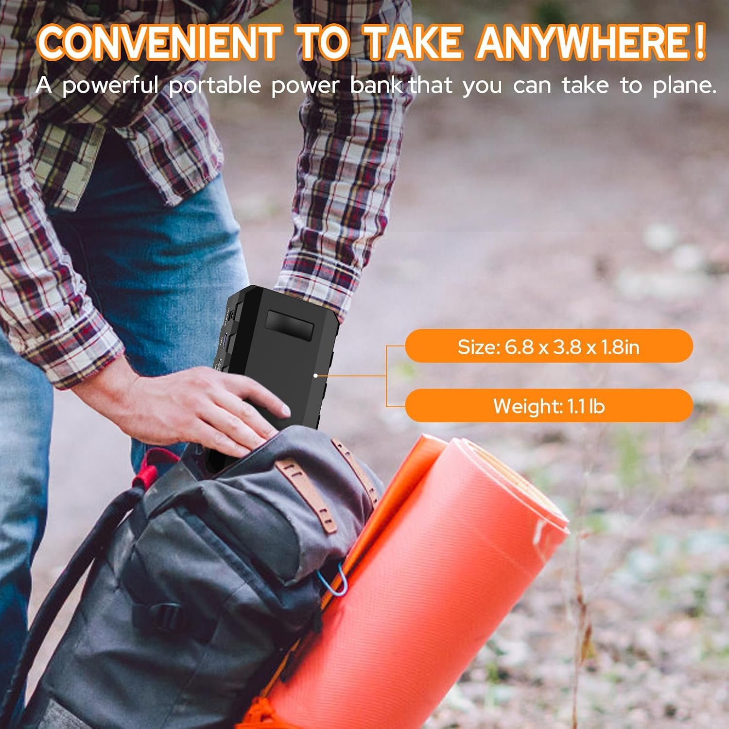 Portable Power Station with AC Outlet 120V, 24000mAh Laptop Charger Bank | Powkey 86Wh Solar Generator (Excludes Solar Panel) Lithium Battery Power 65W AC for Camping Emergency Backup - Image 5