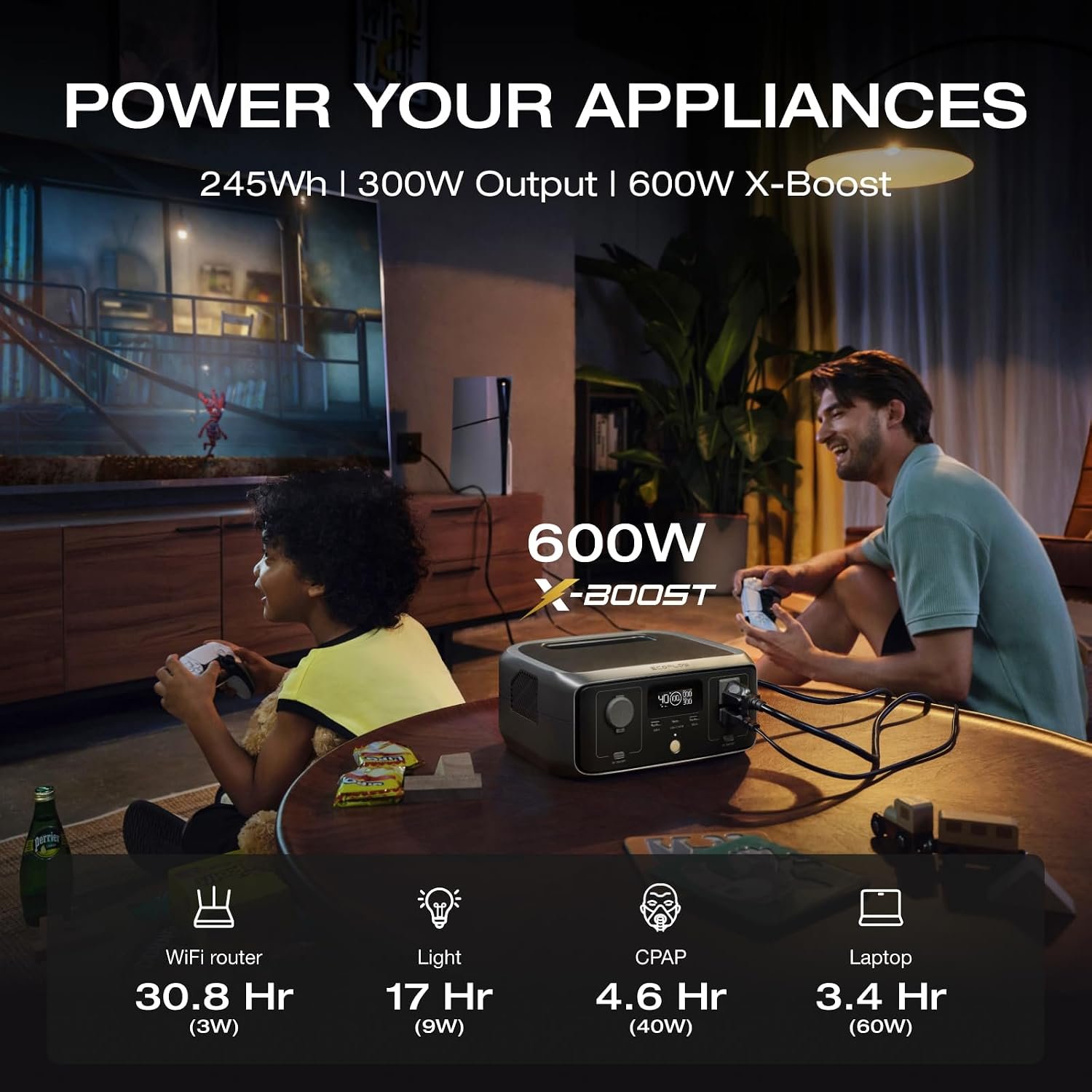 EF ECOFLOW Portable Power Station RIVER 3, 245W 550W - Image 4