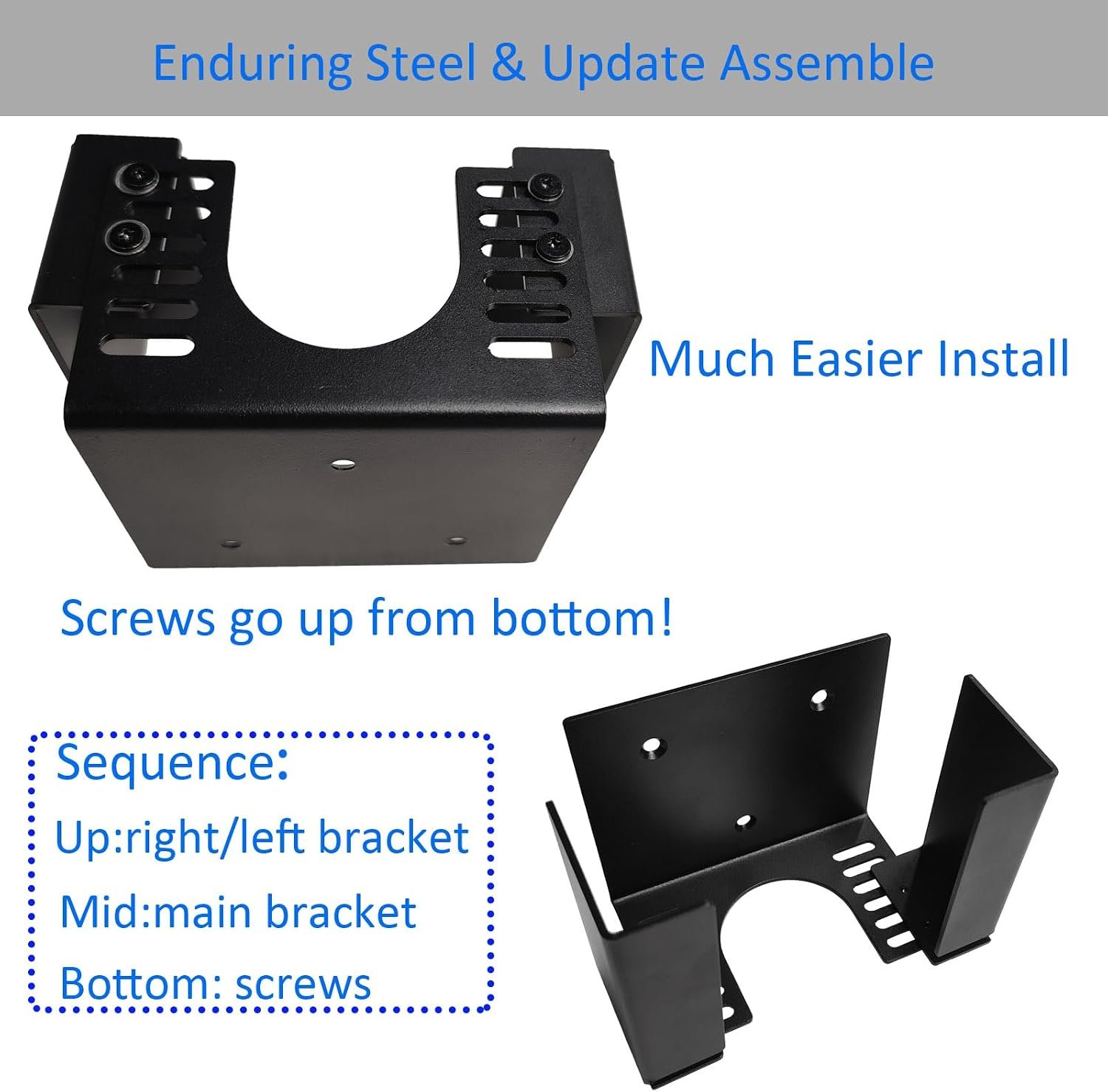EV Charger Holder Enduring Metal EV Charging Box Holder | Adjustable for Different Size EV Mobile Charger Controller, Black Wall Mount Bracket Fit Max Size 4.76x2.95 Inches - Image 7