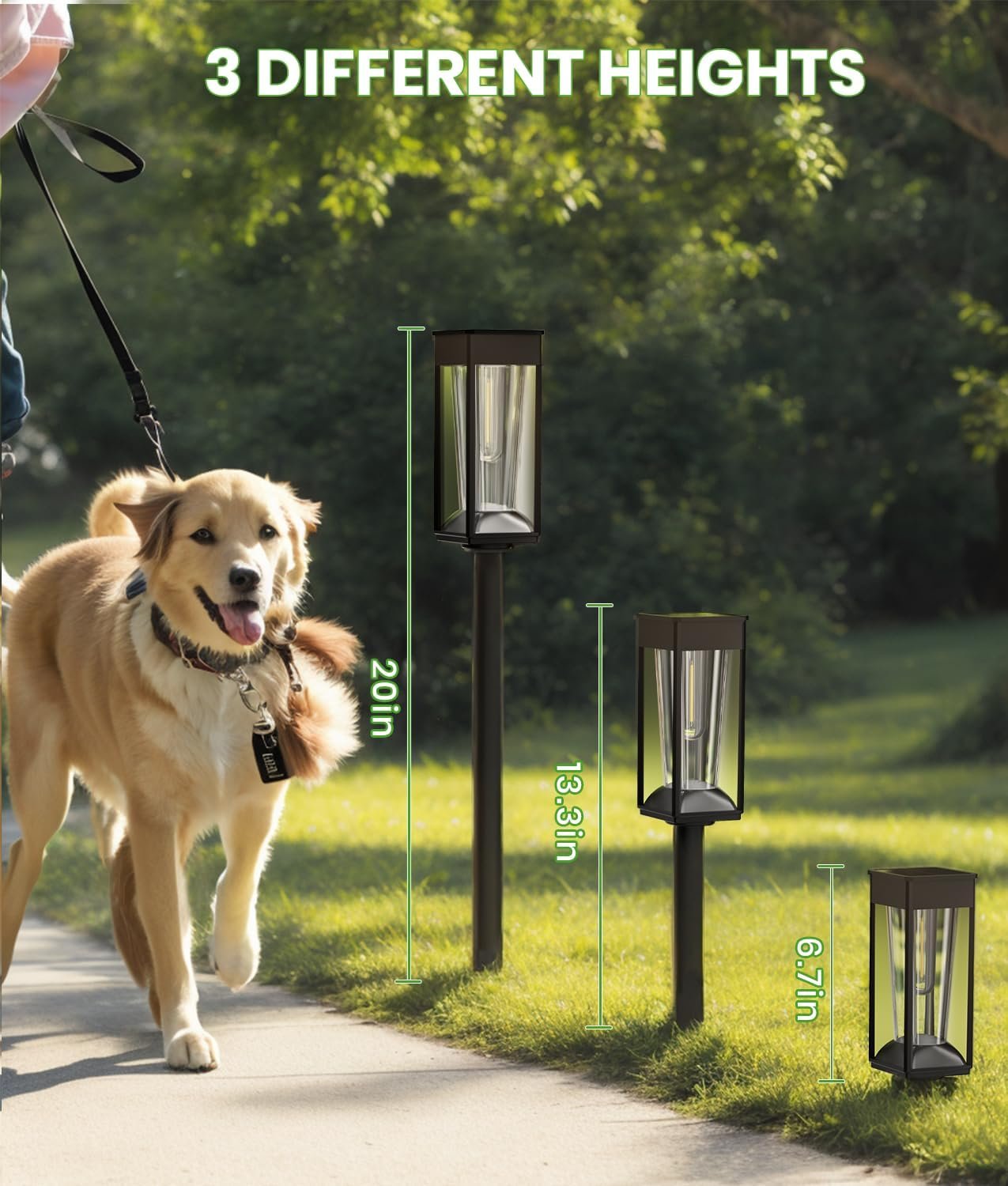 BITPOTT Solar Pathway Lights 2-in-1 Warm&Cool, 8 Pack Bright Solar Lights Outdoor Waterproof IP65, Auto On/Off, Long Lasting Outdoor Light for Yard Patio Garden Decor Landscape Lighting - Image 6