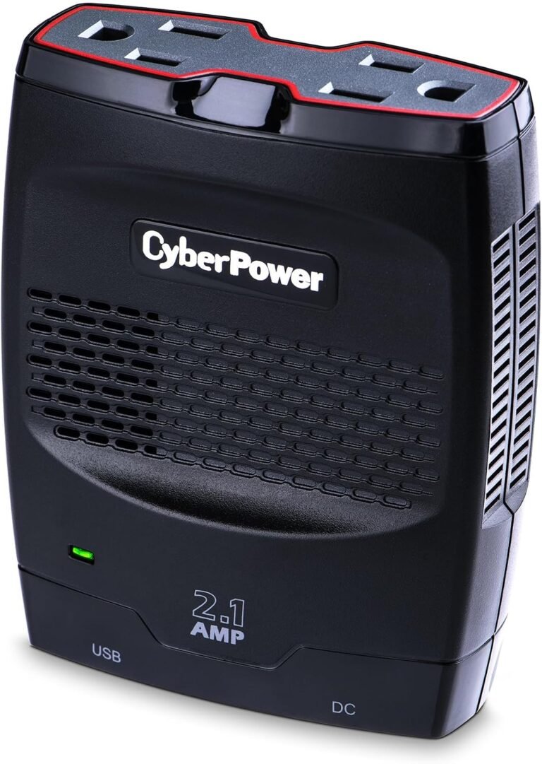 CyberPower CPS175SURC1 175W Mobile Power Inverter with 2.1A USB Charger - Slim Line Design, Black/Gray | 2.1A USB Charger - Slim Line Design