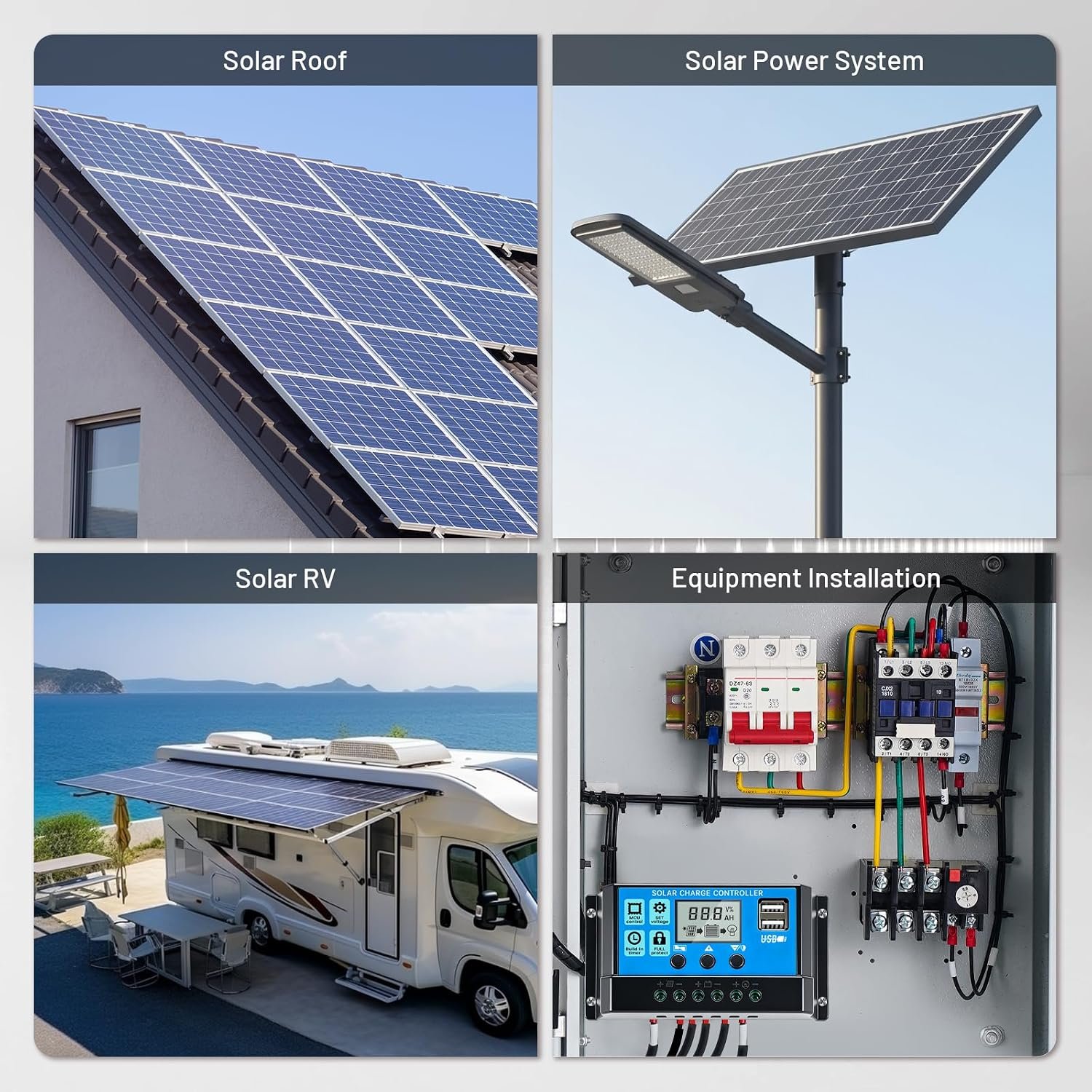 30A 12V/24V PWM Solar Charge Controller LCD Display Dual USB Timer Function | Lead-Acid & Lithium Batteries Solar Panel Charge Regulator Timer Function, for Gate Opener Chicken Coop Garden Light Shed - Image 7
