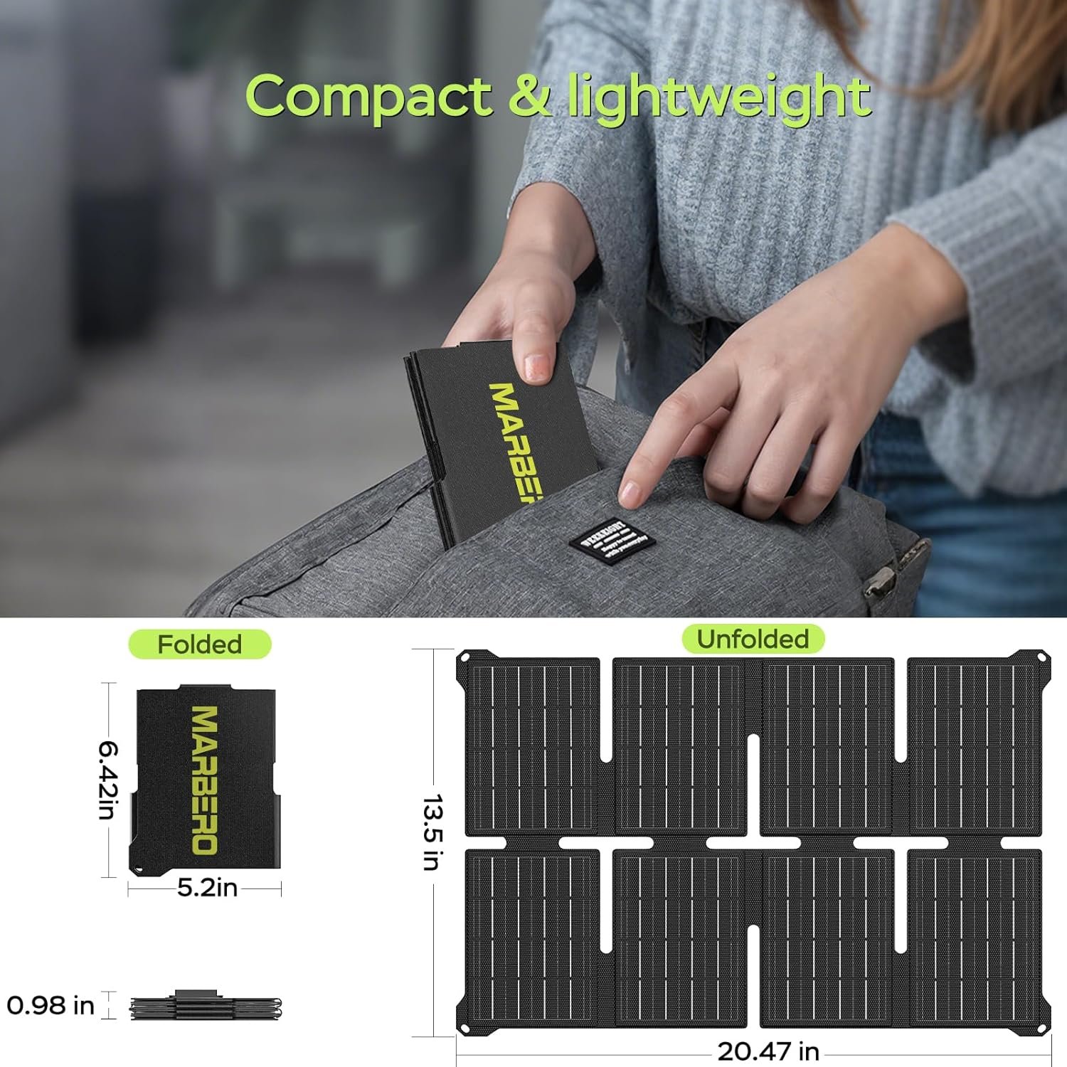 MARBERO Solar Powered Generator 88Wh, 120W Surge with 25W Solar Panel Kit | Solar Generator with Panels Included Portable Power Station with AC Outlet 110V for Camping Outdoor Home Backup Emergency RVs - Image 7