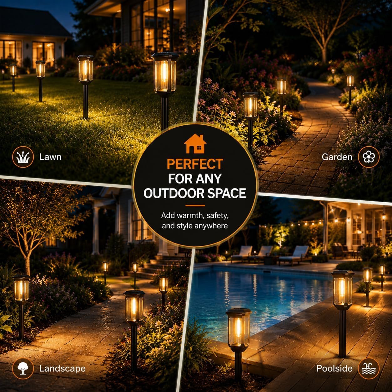 Tenmiro Solar Pathway Lights Outdoor 8 Pack, Bright Solar Garden Lights | IP65 Waterproof Shatterproof, Auto On/Off Landscape Lighting for Yard Lawn Patio Walkway Driveway Decor 3000K - Image 7