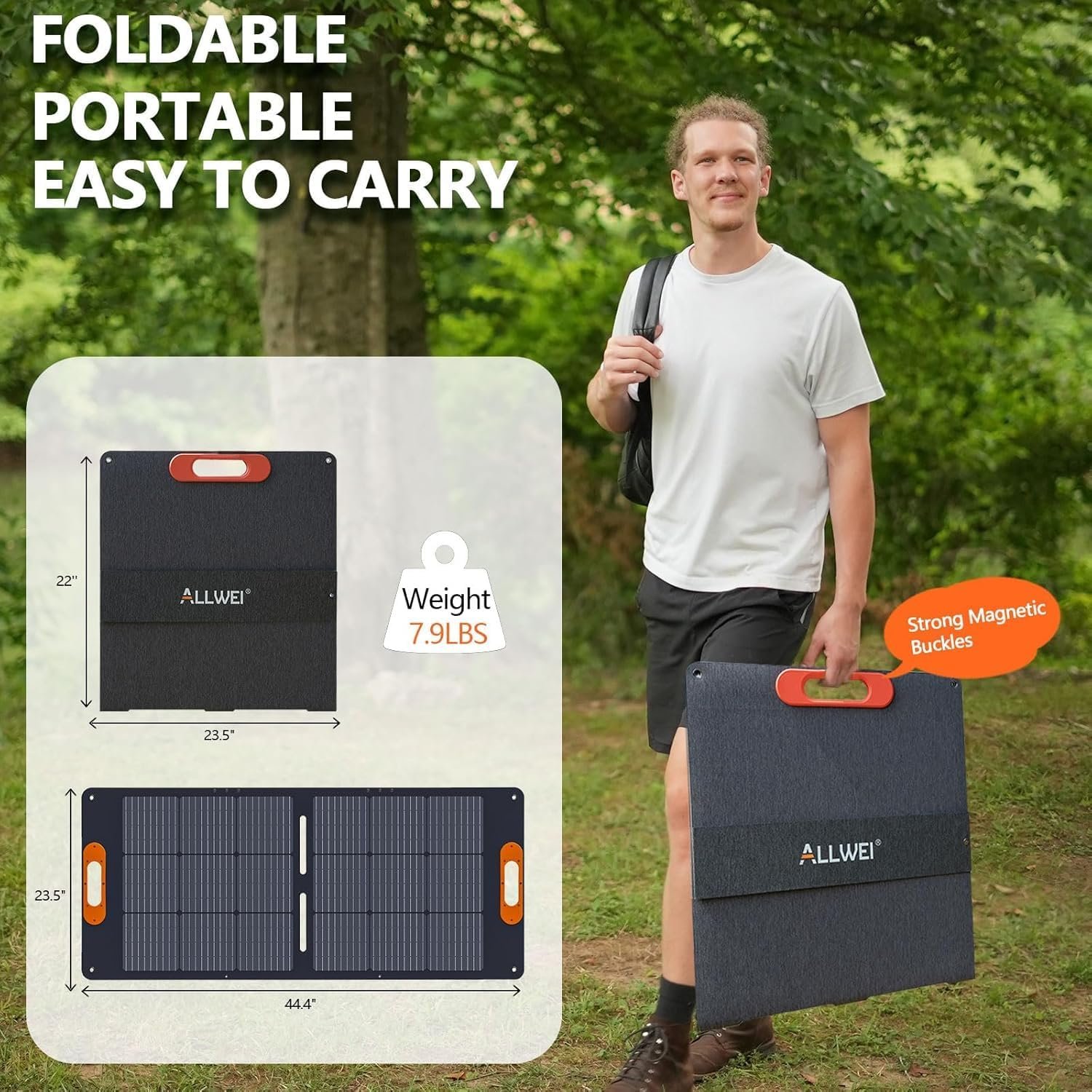 ALLWEI 300W 256Wh Power Station + 100W Solar Panel, LiFePO4 Solar Generator | 600W Surge Peak, Pure Sine Wave AC Outlet, PD 60W Fast Charging, Lightweight for Camping Outdoor, Home Backup Emergency, CPAP - Image 9