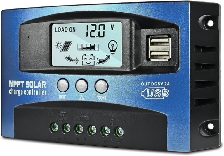 30A MPPT Solar Charge Controller with Auto Parameter LCD Display | 12V/ 24V Solar Panel Regulator with Dual USB Port Adjustable Timer Setting