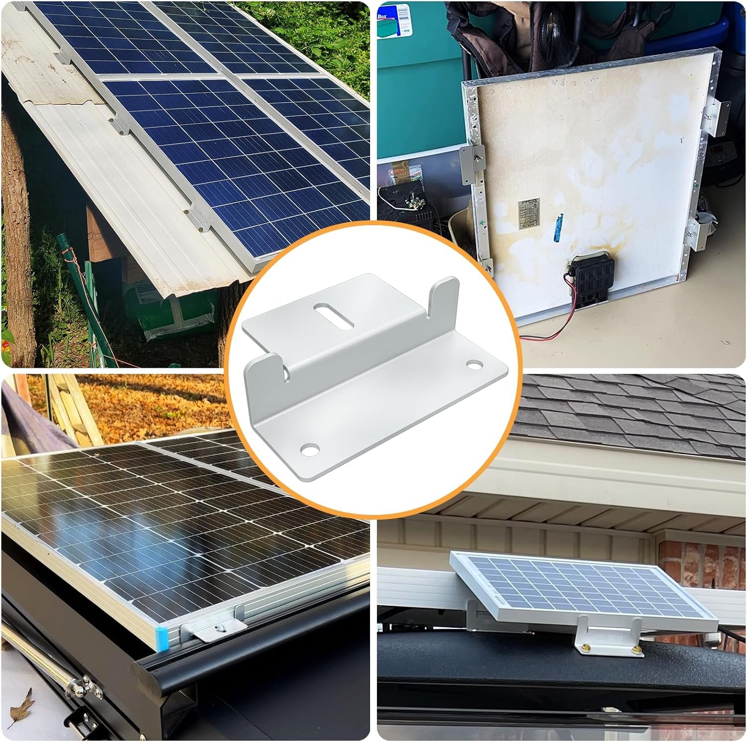 Aluminum Solar Panel Z Mounting Brackets | 16 Units lightweight corrosion-resistant brackets, suitable for RV, roof, boat, wall & off-grid installation - Image 5