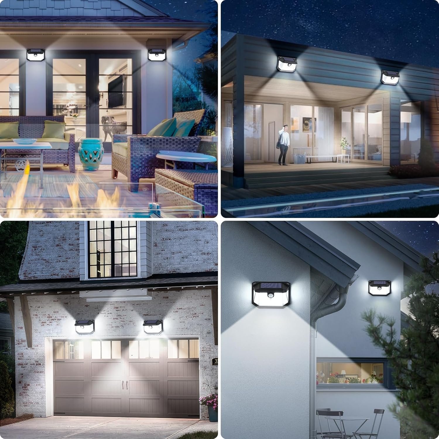 Solar Outdoor Lights, 2-Pack Super Bright 178 LEDs Motion Sensor Wall Light with 270° Wide Angle & 3 Modes, Waterproof Solar Powered Security Light for Patio Garden Garage Front Door - Image 7