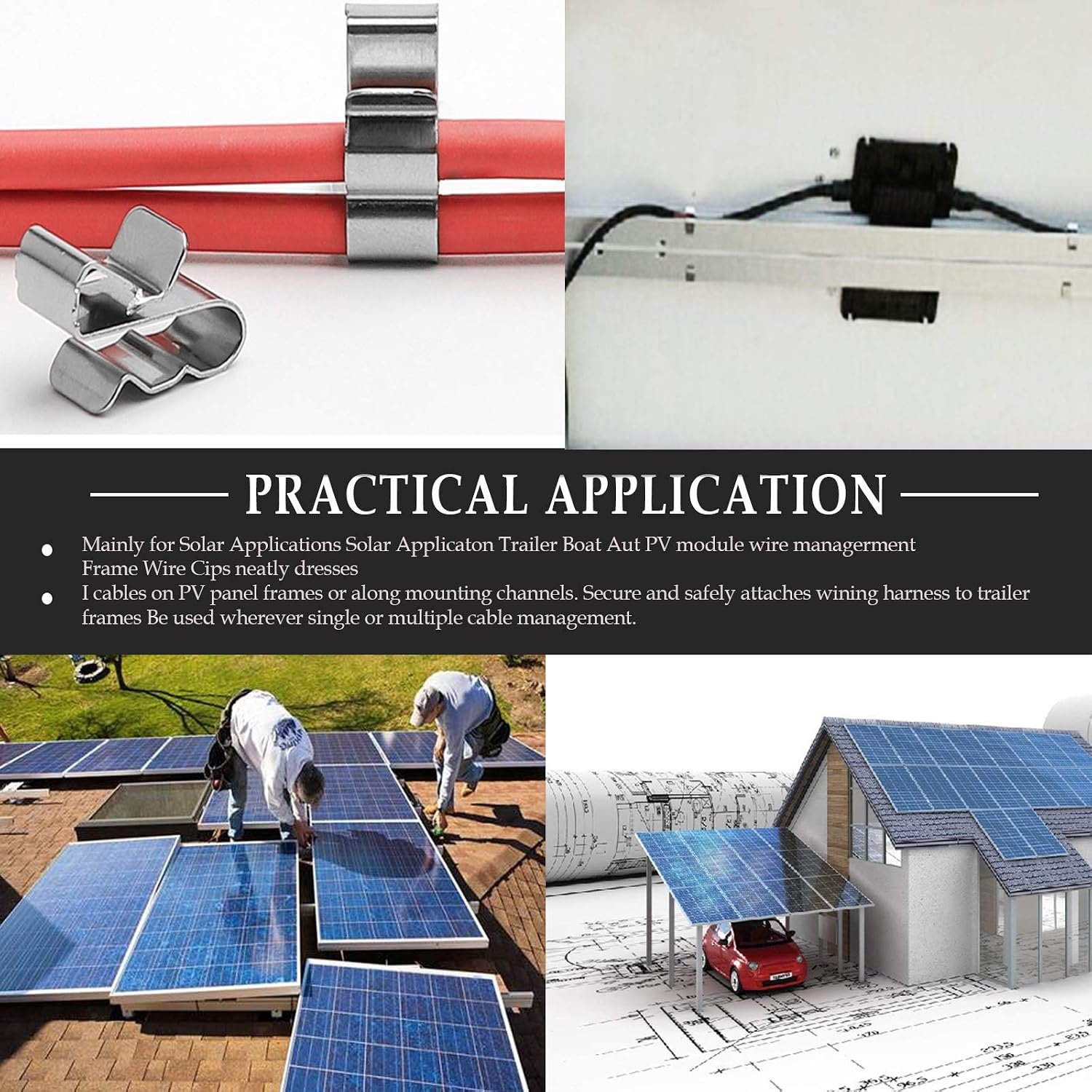 Solar Panel Cable Clips, Stainless Steel, 0.85"/22mm, 60pcs | Trailer Wire Clips - Image 7