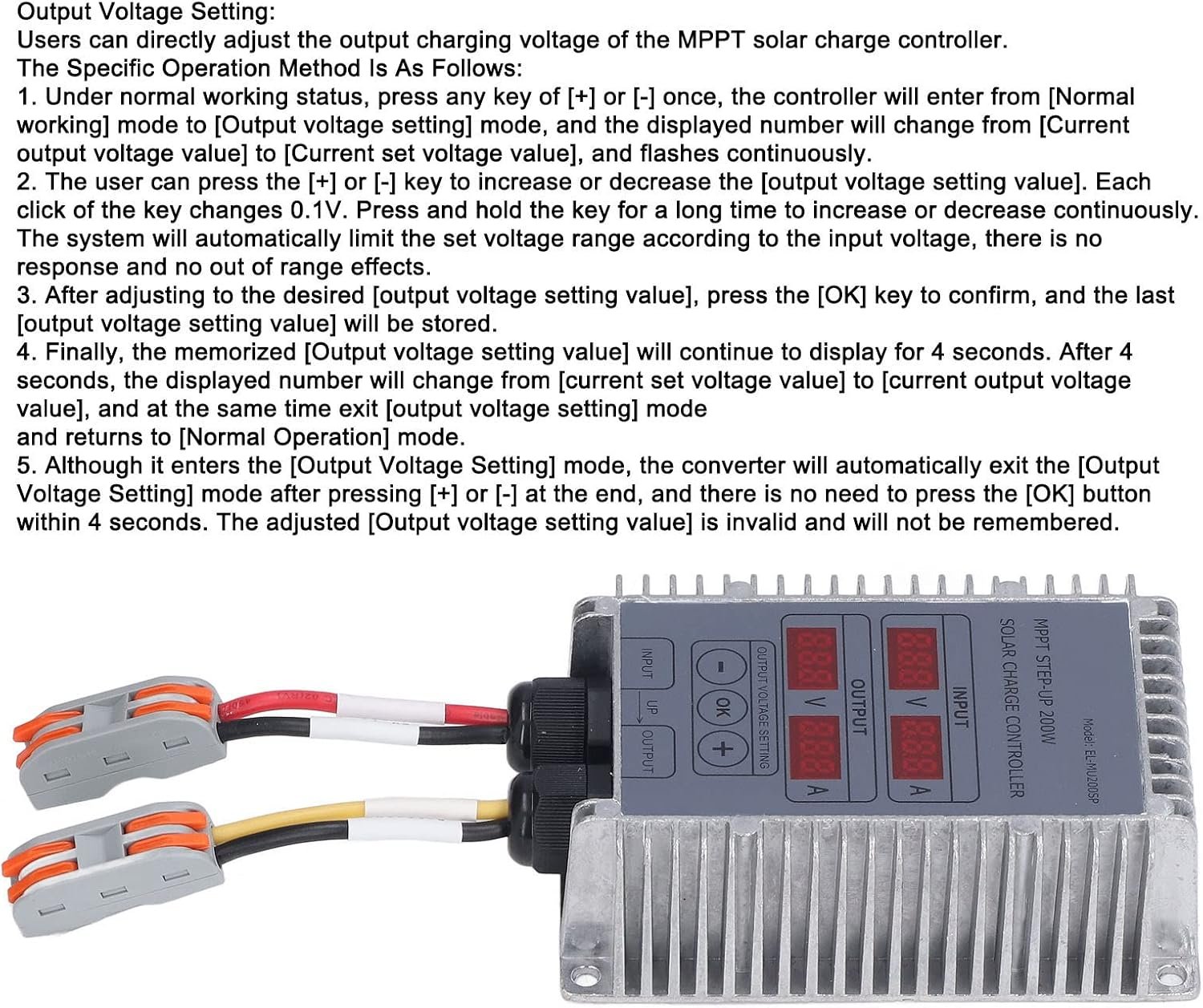 Solar Charge Controller, Boost MPPT 24‑85V Voltage LED Display Adjustable Waterproof Solar Panel Regulator, Multiple Protections Solar Controller for Lithium, Acid, Sealed, Gel, Flooded(400W) - Image 8