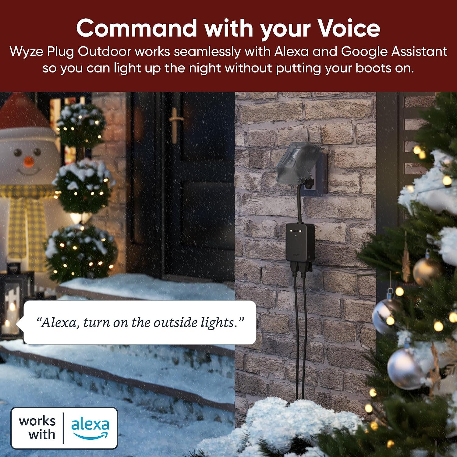 Wyze Plug Outdoor, Dual Outlets Energy Monitoring, IP64, 2.4GHz WiFi Smart Plug, Works with Alexa, Google Assistant, IFTTT, No Hub Required, Black - Image 6