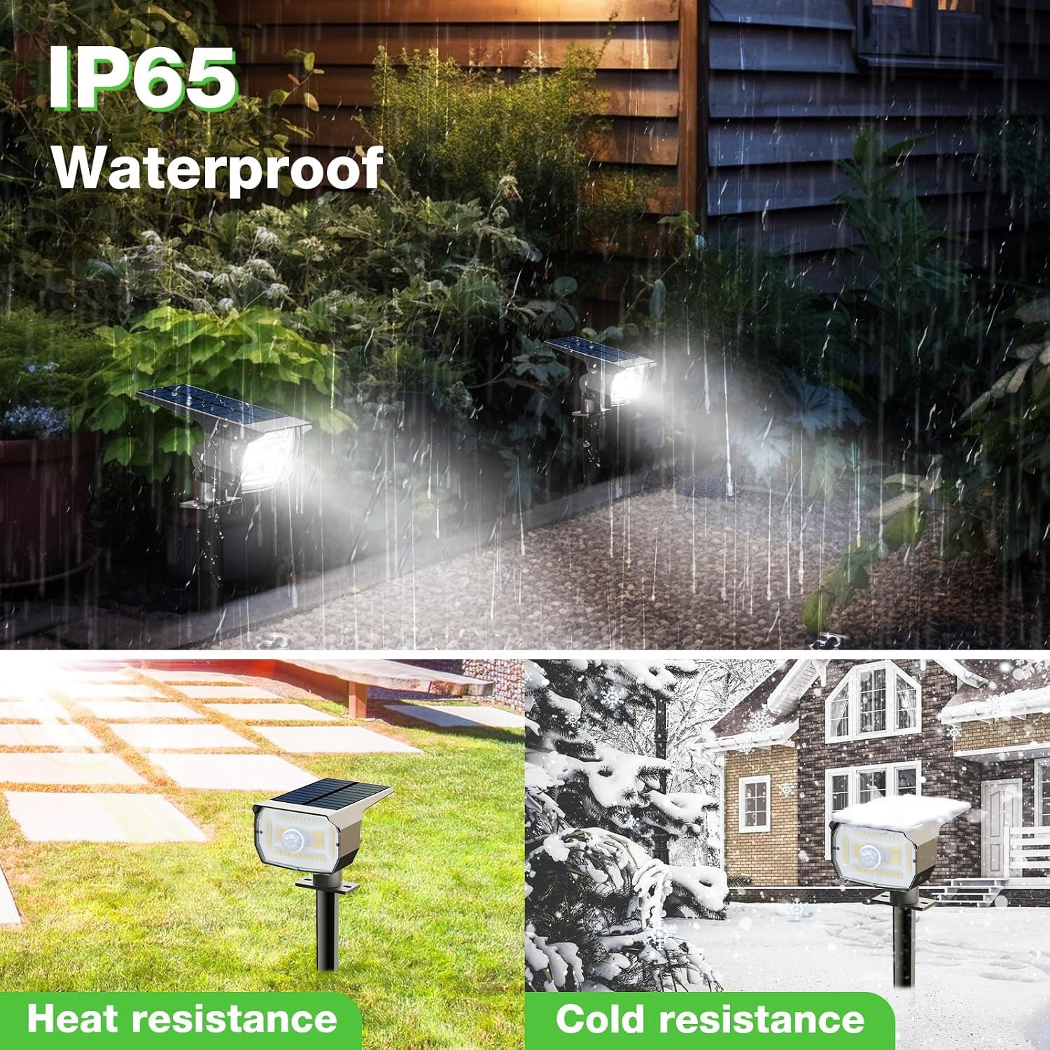 nipify Solar Lights Outdoor Waterproof, Motion Sensor Spot Landscape Light | 4 Pack/3 Modes/56 LED, Cool White, Solar Powered, Lighting for Outside Pathway Yard Lawn Garden Walkway Pathway - Image 4