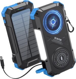BLAVOR Solar Charger Power Bank Bui...