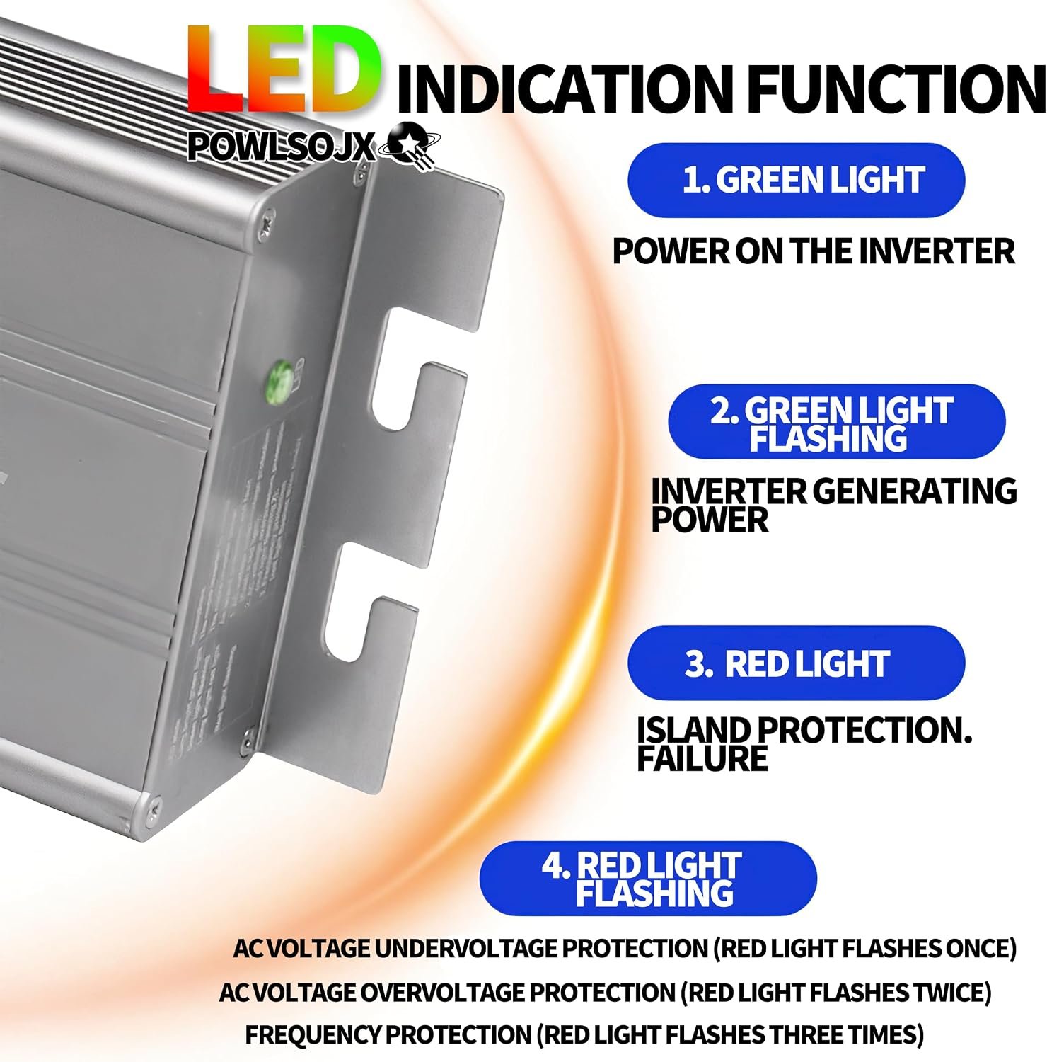 Solar Grid Tie Micro Inverter MPPT Smart Micro PV System 180W 500W 700W DC 18V-50V to AC Output 120V/230V Auto (700W) - Image 6