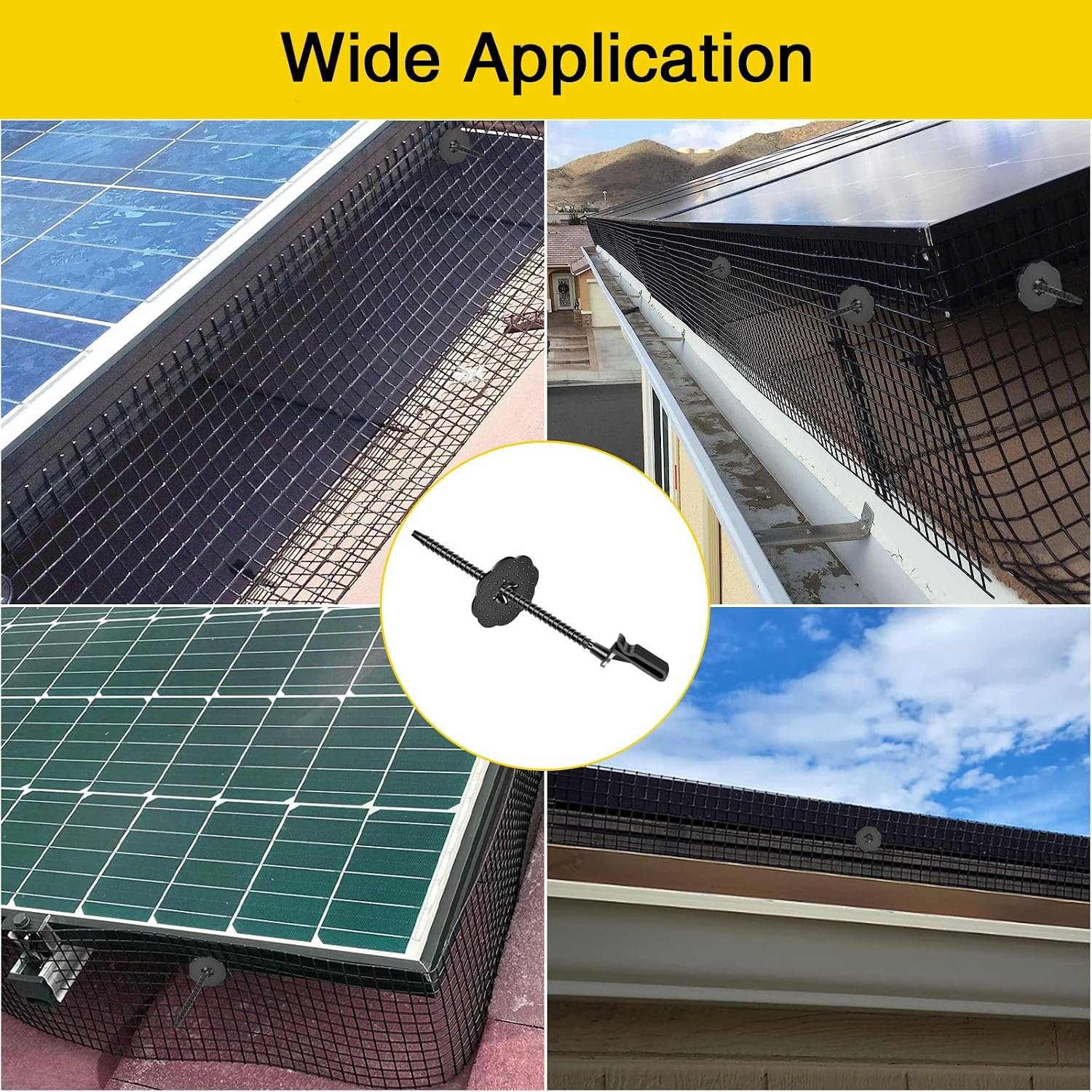 100 Sets Nylon Fasteners Clips for Solar Panel Bird Guard,Critter Guard Clips for Attaching Wire Mesh to Solar Panels,Solar Guard Clips, Solar Panel Clips for Squirrel Proof Bird Fence - Image 7