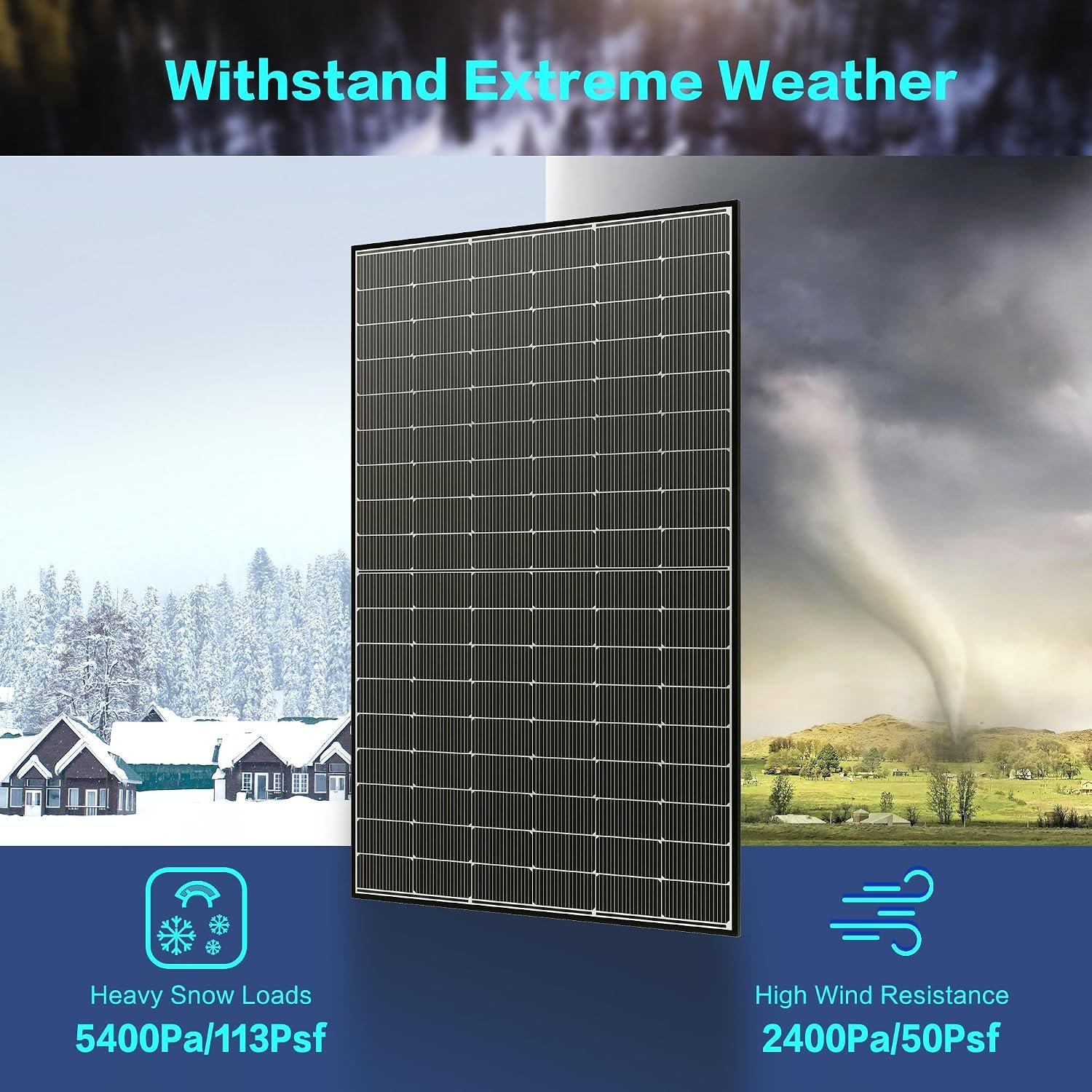 JJN Bifacial 425 Watt Solar Panel, N-Type UL 61730 16BB Solar Panels, 25% High Efficiency Monocrystalline Solar Module for 12V/24V/48V PV System for Homes Rooftop Farm RV and Off-Grid Applications - Image 8