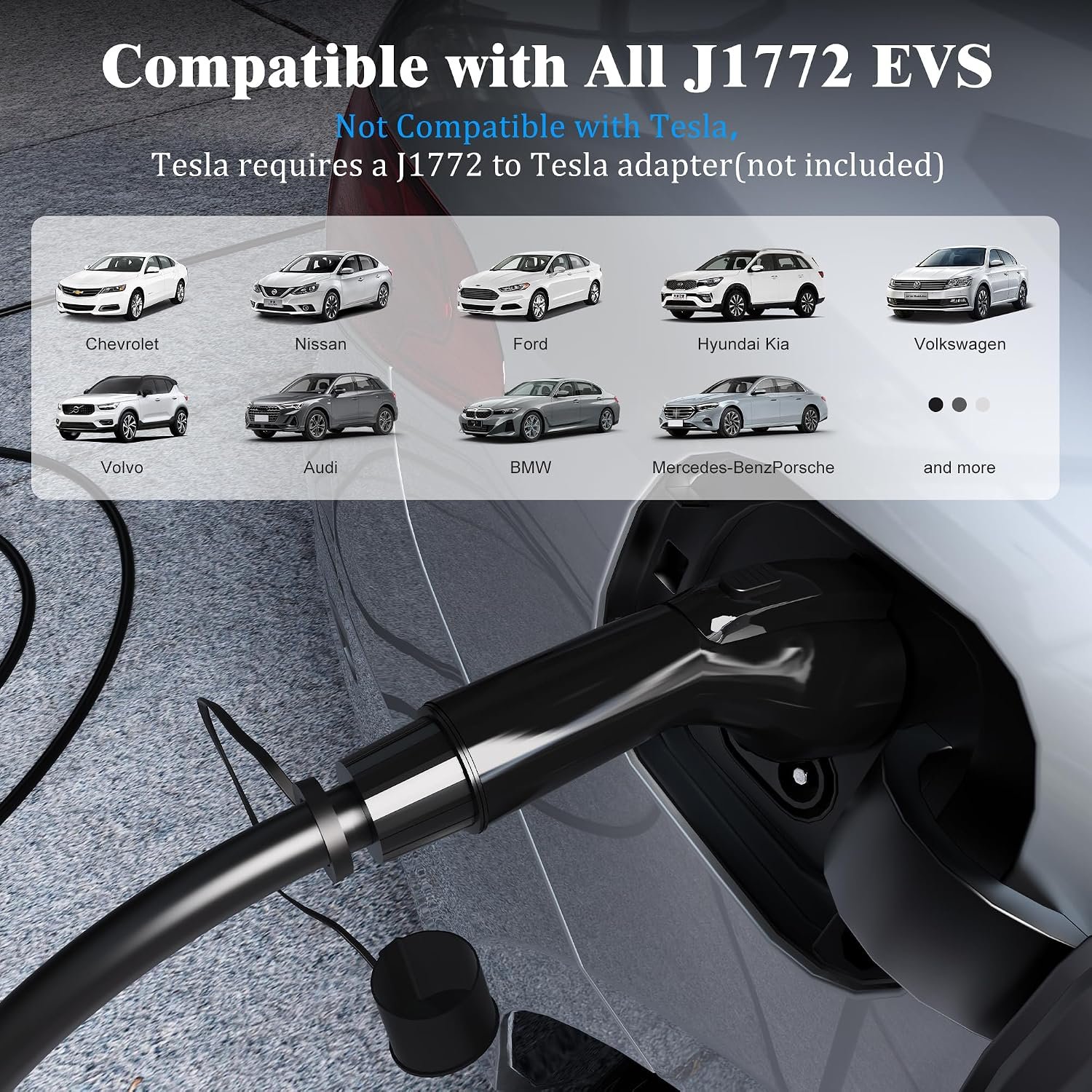 Level 1 EV Charger 16A Amp, 110V Portable EV Charger with 20FT Cable,NEMA 5-15 Plug, Home Electric Vehicle Charging Station for All J1772 Electric Cars Indoor/Outdoor Charging - Image 3