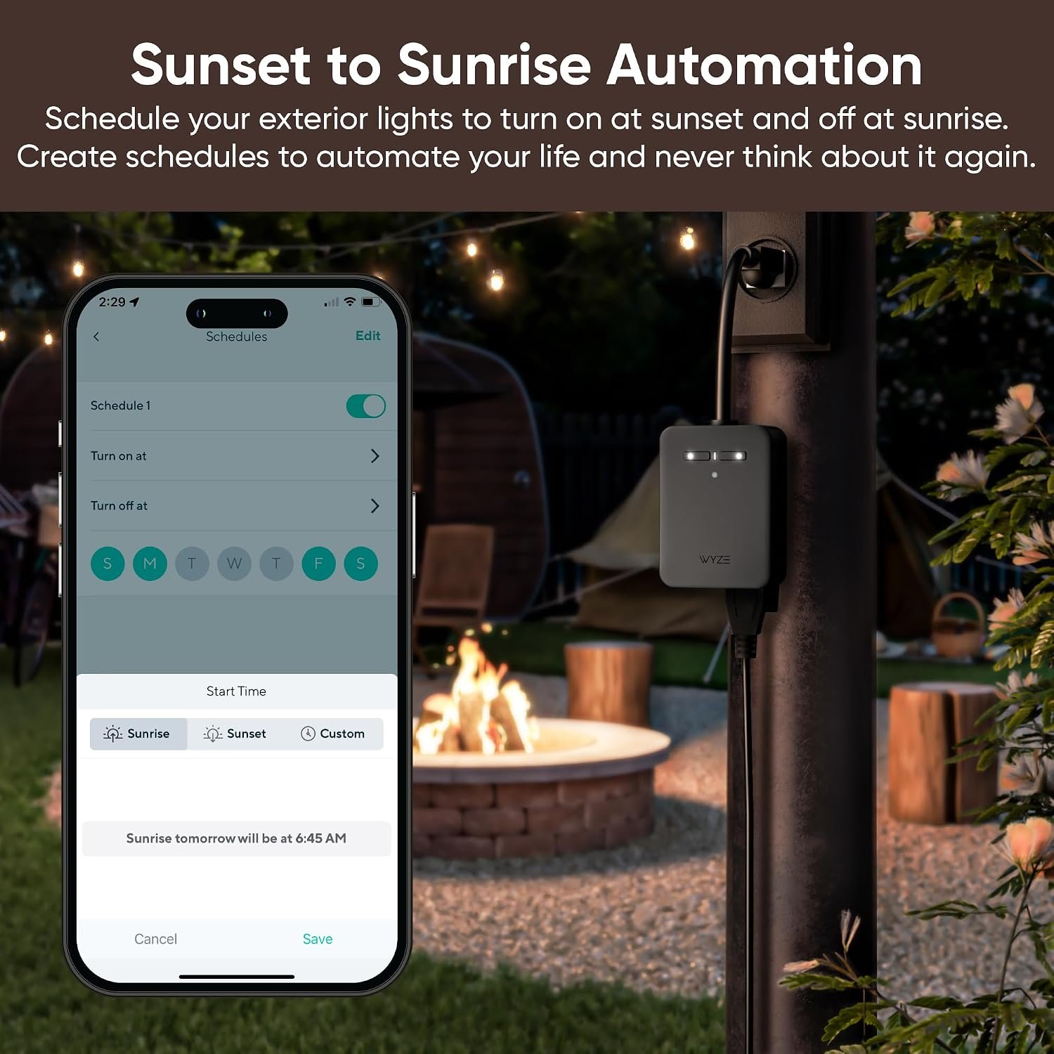 Wyze Plug Outdoor, Dual Outlets Energy Monitoring, IP64, 2.4GHz WiFi Smart Plug, Works with Alexa, Google Assistant, IFTTT, No Hub Required, Black - Image 5
