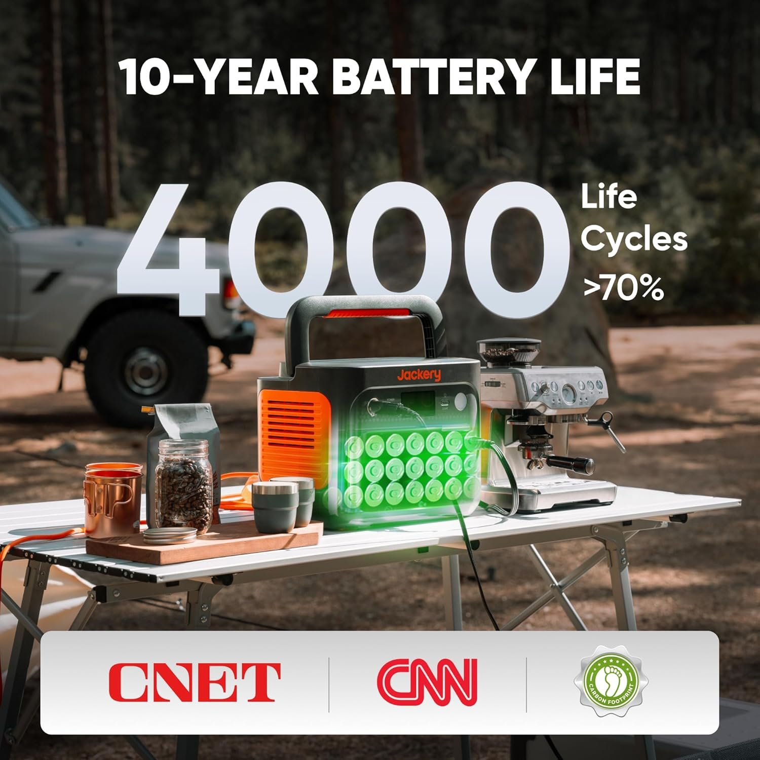 Jackery Solar Generator 1000 v2 and 200W Solar Panel,1070Wh,1500W AC | 1 Hr Fast Charge, LiFePO4 Battery, 100W USB-C Output, for Outdoor, Off-Grid Living, RV, Emergency - Image 4