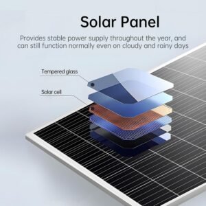 Solar Panel with Battery, 20W Solar...