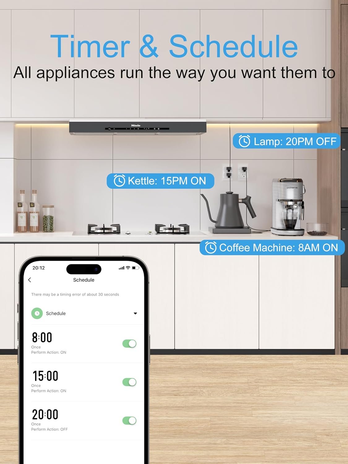 EIGHTREE 5GHz Smart Plug,Smart Outlet Works with Alexa & Google Home,4 Pack | 5GHz & 2.4GHz Wi-Fi Outlet Plug, Energy Monitoring, Voice Control & App Remote Control, Timer & Schedule FCC & ETL Certified - Image 7