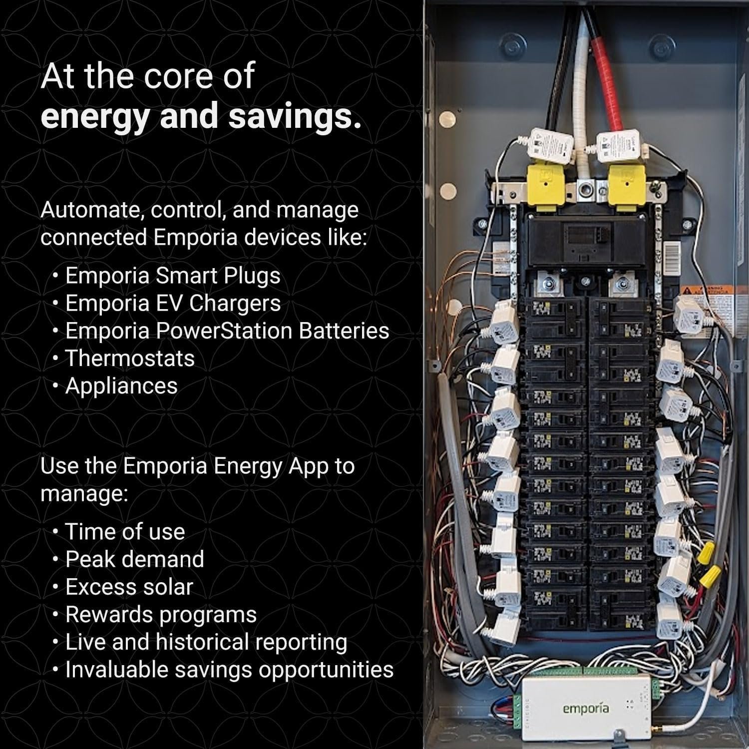 Emporia Vue 3 Commercial 3-Phase Smart Energy Monitor - Business and Home Automation Device with Real Time Electricity Usage Monitor, Power Consumption Meter, Solar and Net Metering - Image 2