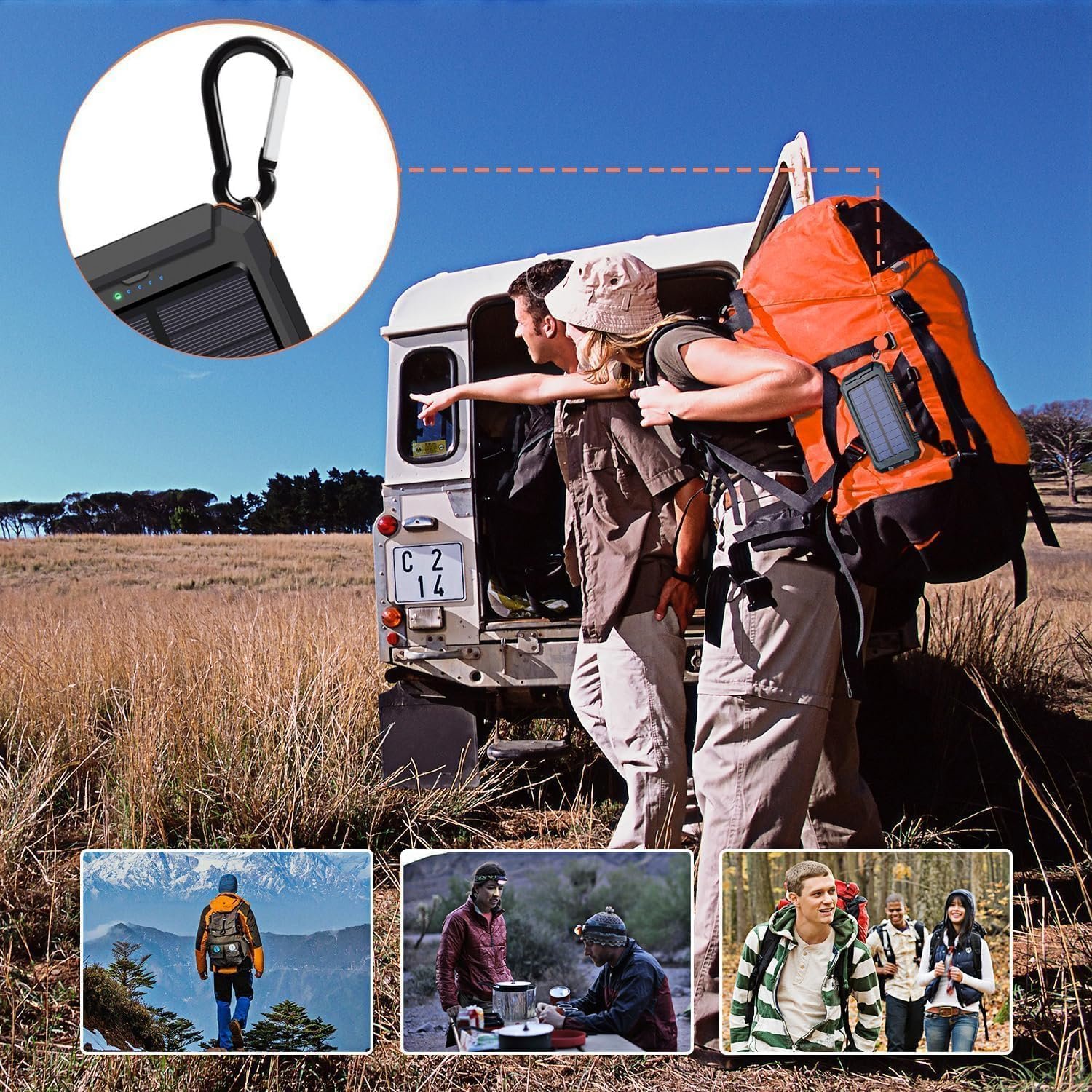 YELOMIN 38800mAh Solar Power Bank, Portable Charger USB-C Fast Charging Compatible with iPhone Samsung, Dual LED Flashlight Battery Pack, 3 Output Backup Charger for Camping Hiking Outdoor Emergency - Image 8